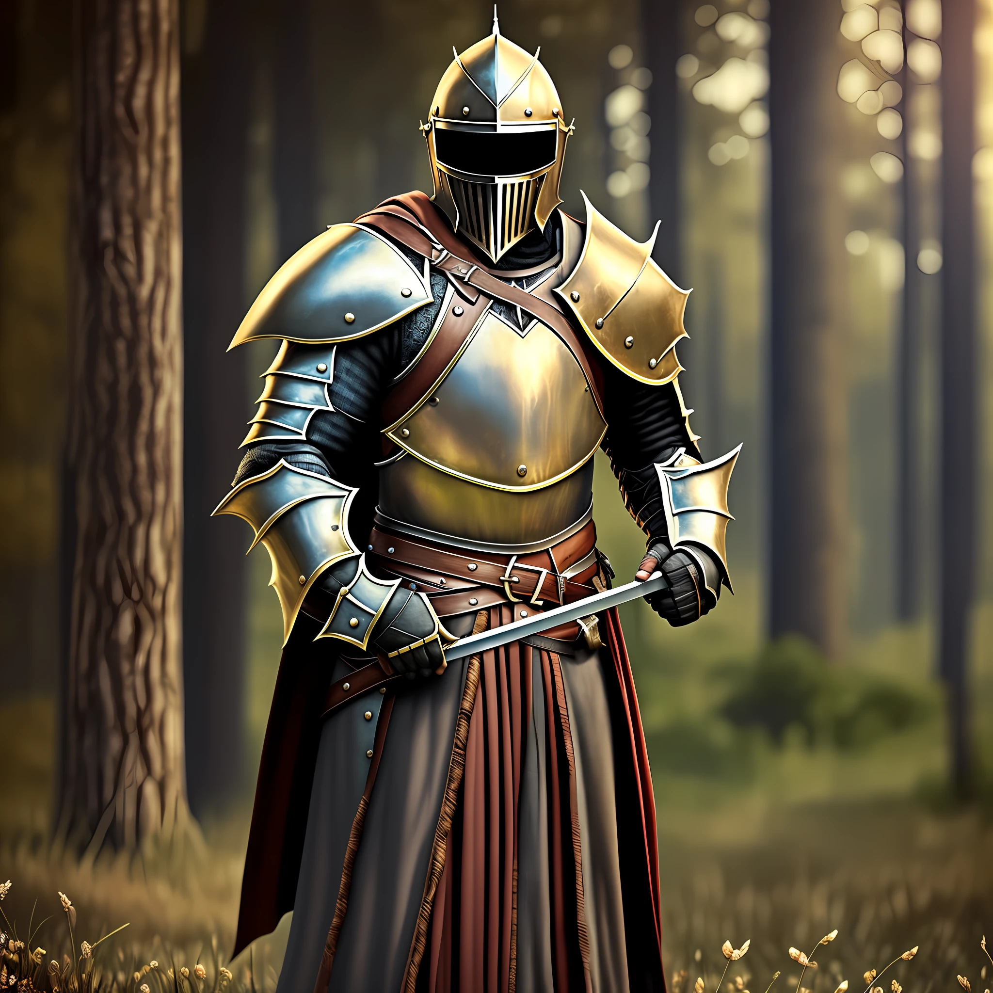 Sword between hands