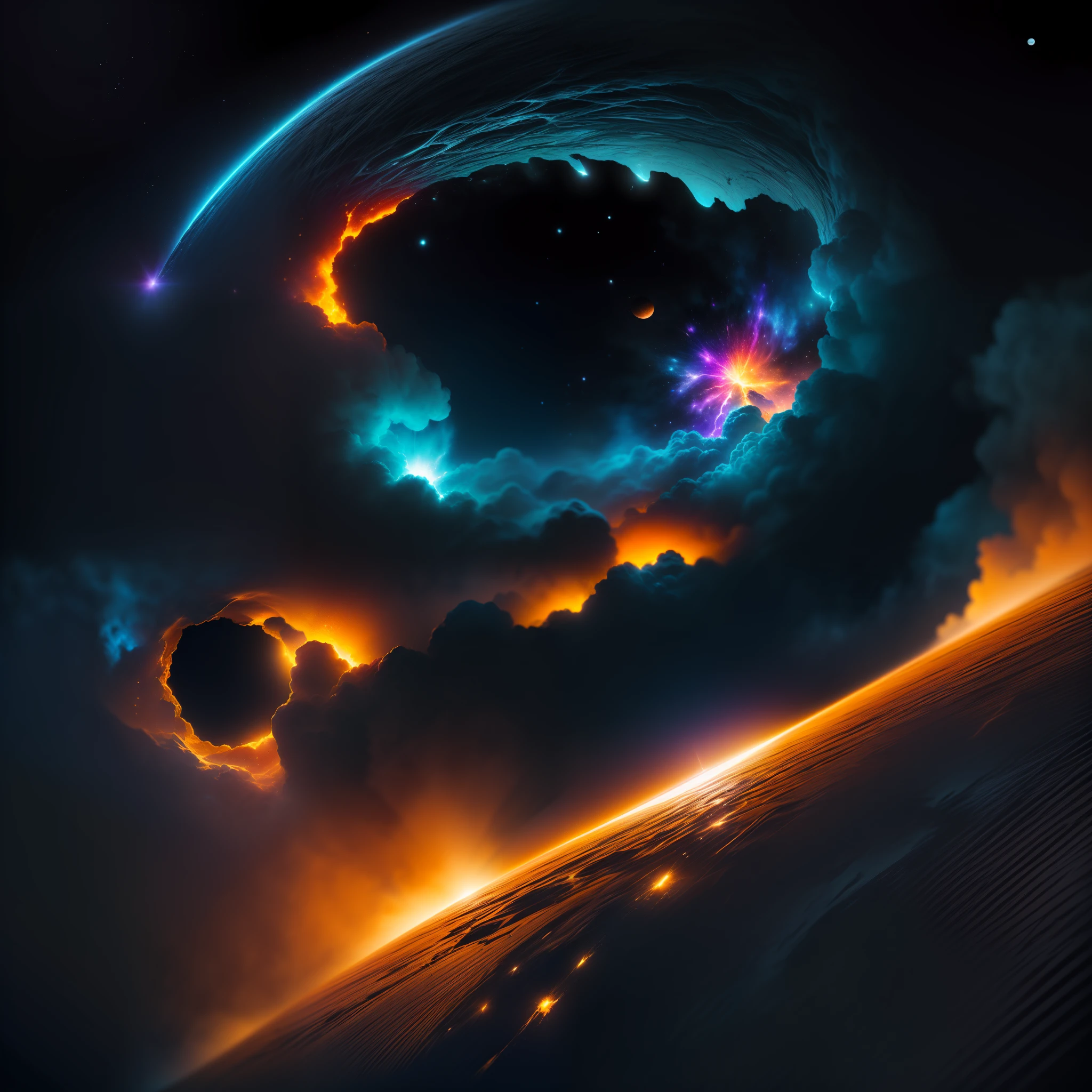 ((, obra-prima melhor qualidade, papel de parede wallpaper, outer space, Big Bang explosion, cores vibrantes, colorido, brilhante, professional cinematic lights, cores picante, breathtaking colors, 16k ultra HD vivid colors masterpiece ultra resolution cinematic digital art.