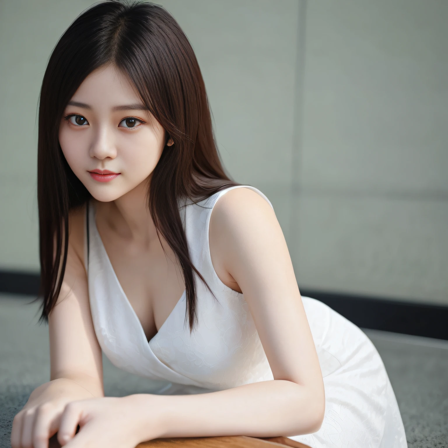 Asian woman in white dress poses for photo, (Beautiful Asian Girl), (Beautiful Japan models), Beautiful Chinese model, Beautiful asian girl, Beautiful Asian Woman, Beautiful Korean Girl, beautiful Korean women, Young Korean Woman, Young Idols, Beautiful young Korean woman, Realistic Idol, Mare