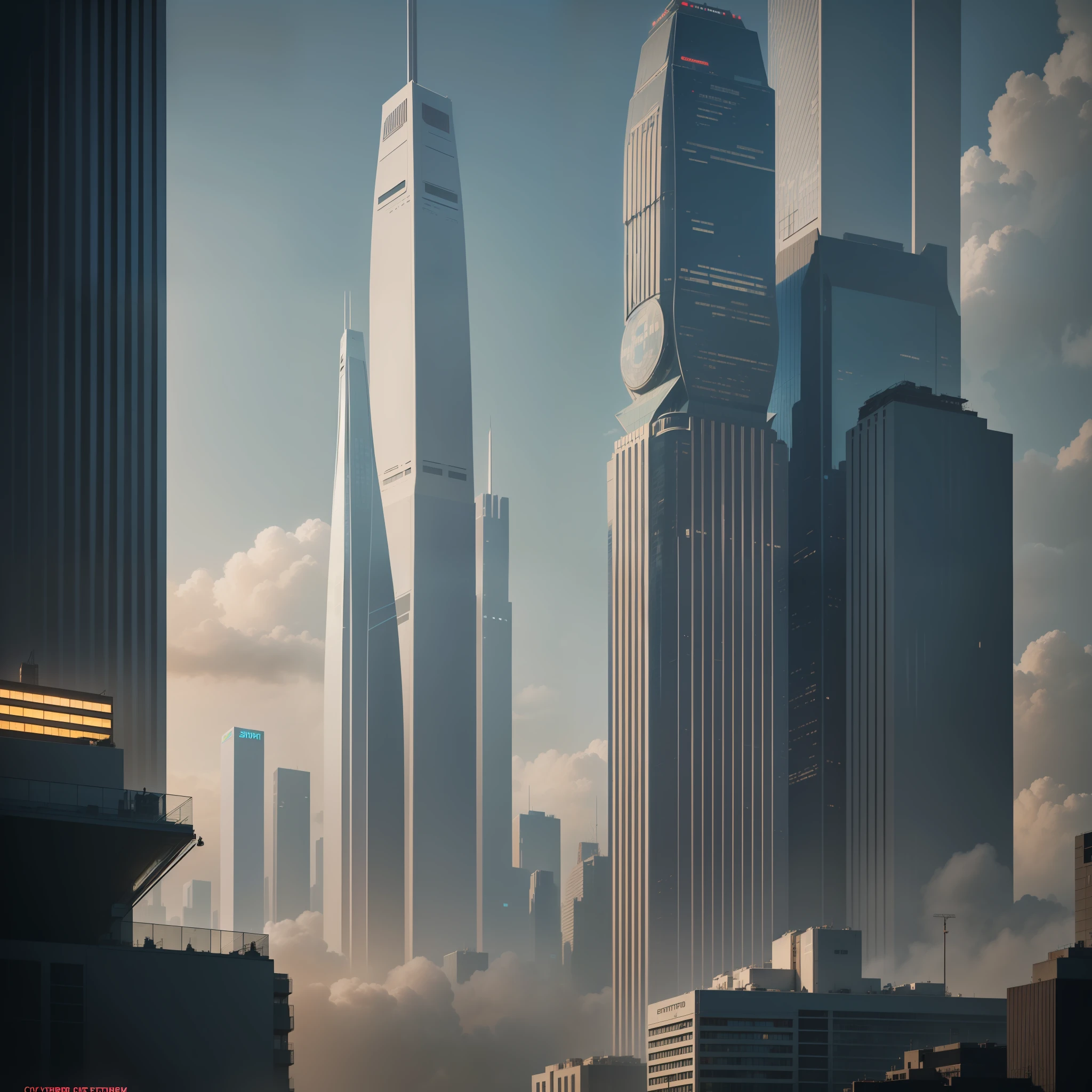 cyberpunked　epcot　Skyscrapers　SF City of the Future　top-quality　​masterpiece　超A high resolution　dream