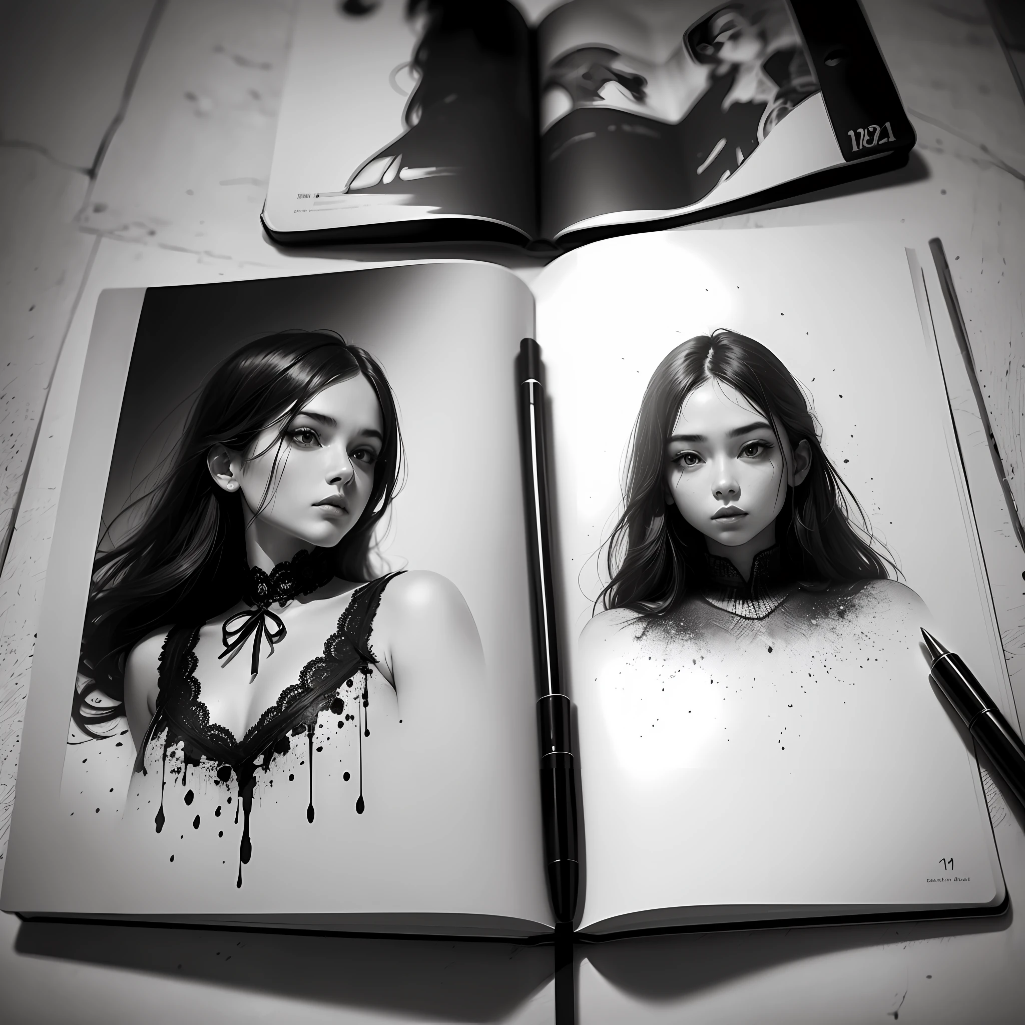 Black and white，sketchbooks