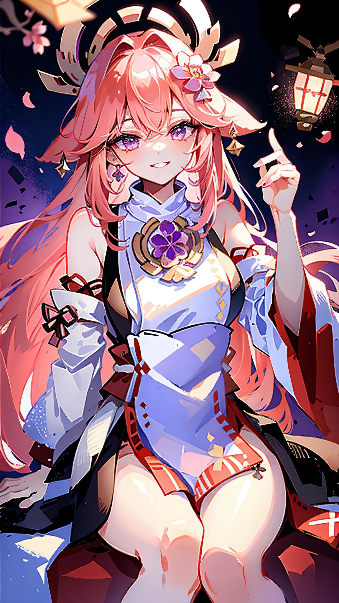 (((Masterpiece))), (best qualighy, best resolution:1.2), beautiful anatomy, perfect body, very delicate, super gorgeous hair, very beautiful hair, high ponytail, pink hair ornament, multicolored hair, absurderes, glowing eyes:1.2, pink impossible dress:1.1, clothes under clothes, full body, pigeon-toed, holding magical girl stick, (big and kawaii puff scenery), unique art, most beautiful art, ((ultra detailed)), beautiful details, ((nice drawn hands and fingers)), (most beautiful legs), depth in field, cinematic lightining, colorful, intricate, mesmerizing