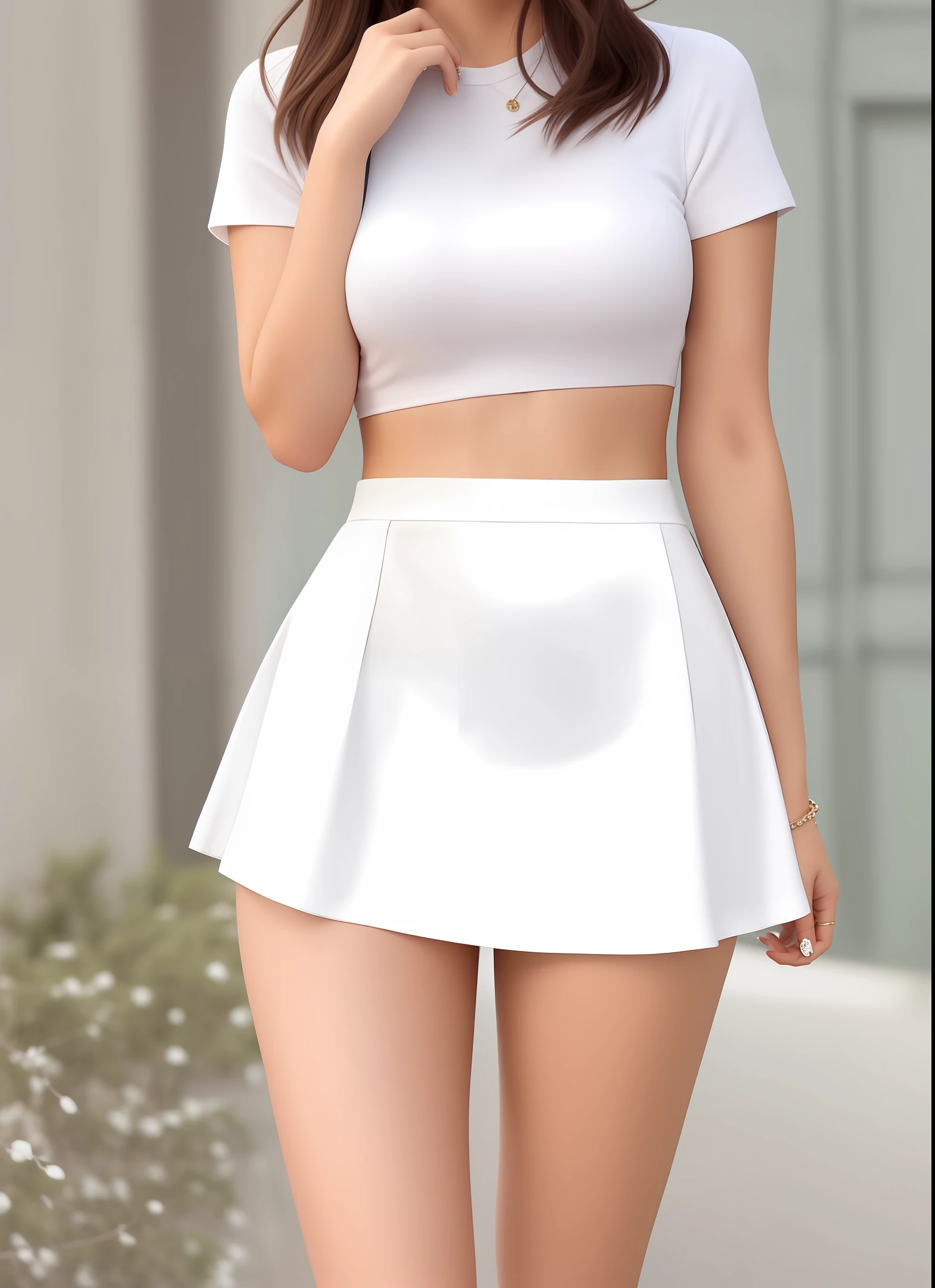 White hip skirt