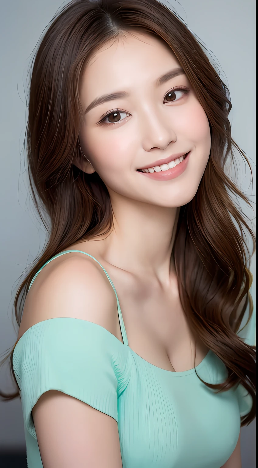 ((Best Quality, 8K, Masterpiece: 1.3)), 1 Girl, Slim Abs Beauty: 1.3, (Hairstyle Brown Hair Shortcut, Big: 1.2), Dress: 1.1, Super Slender Face, Delicate Eyes, Double Eyelids, Smile, Home, Raw Photo