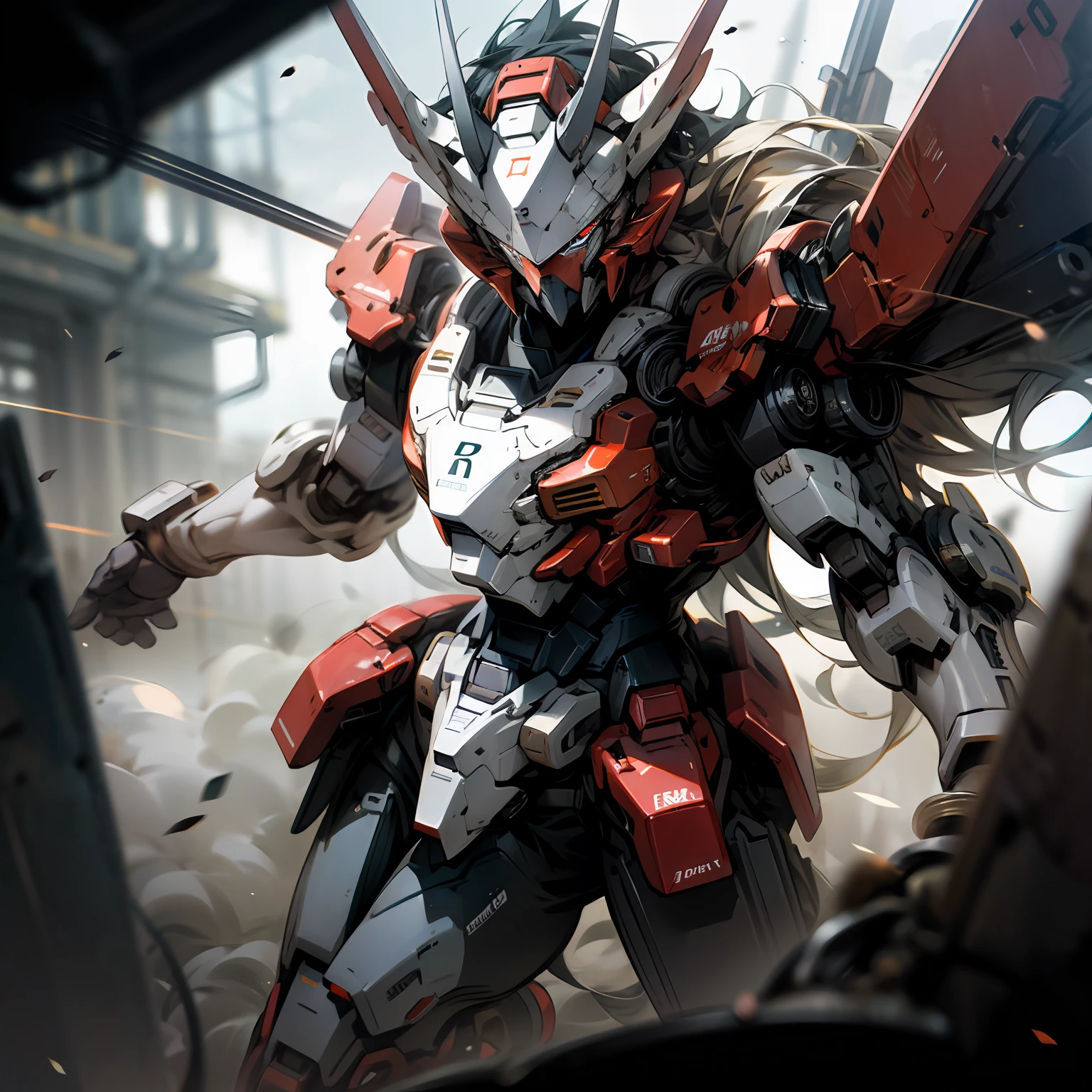 Cow Gundam，combats，laser，atmospheric distance sense，large scene，UHD，tmasterpiece --auto