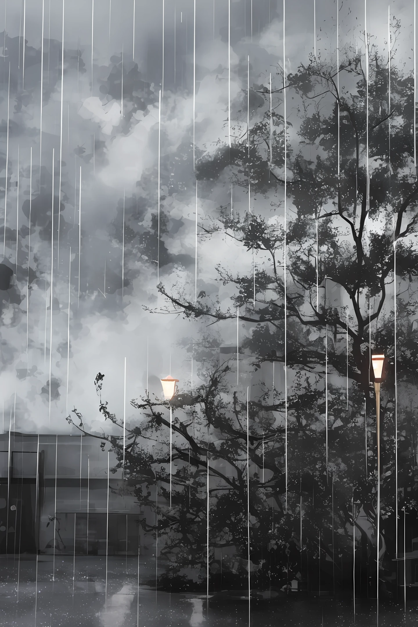Smoke and rain