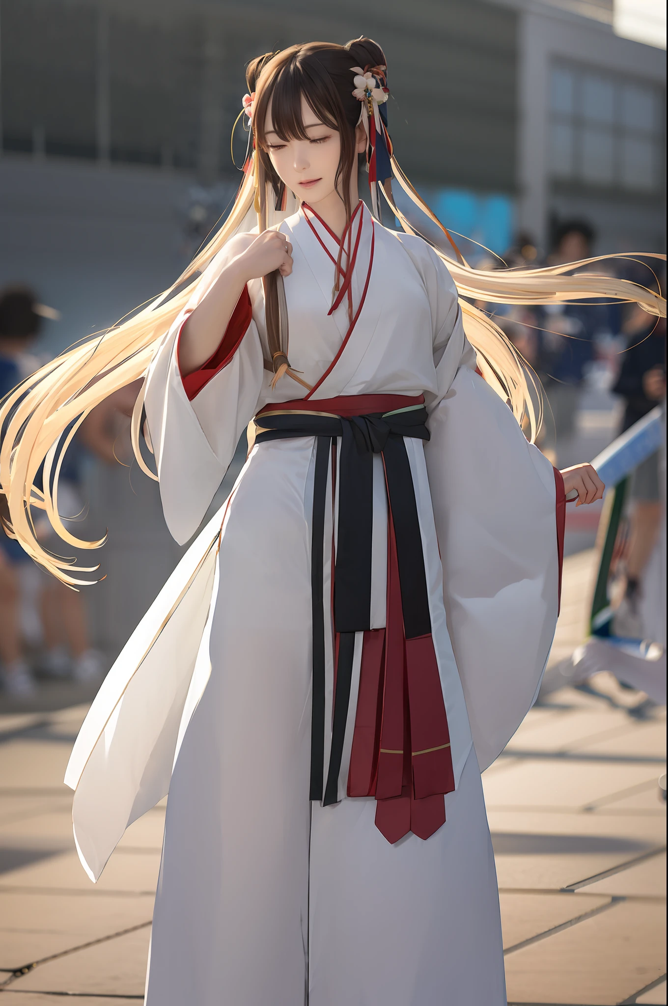 Hanfu,Long flowing hair,sport,Tension,Ultra photo realsisim