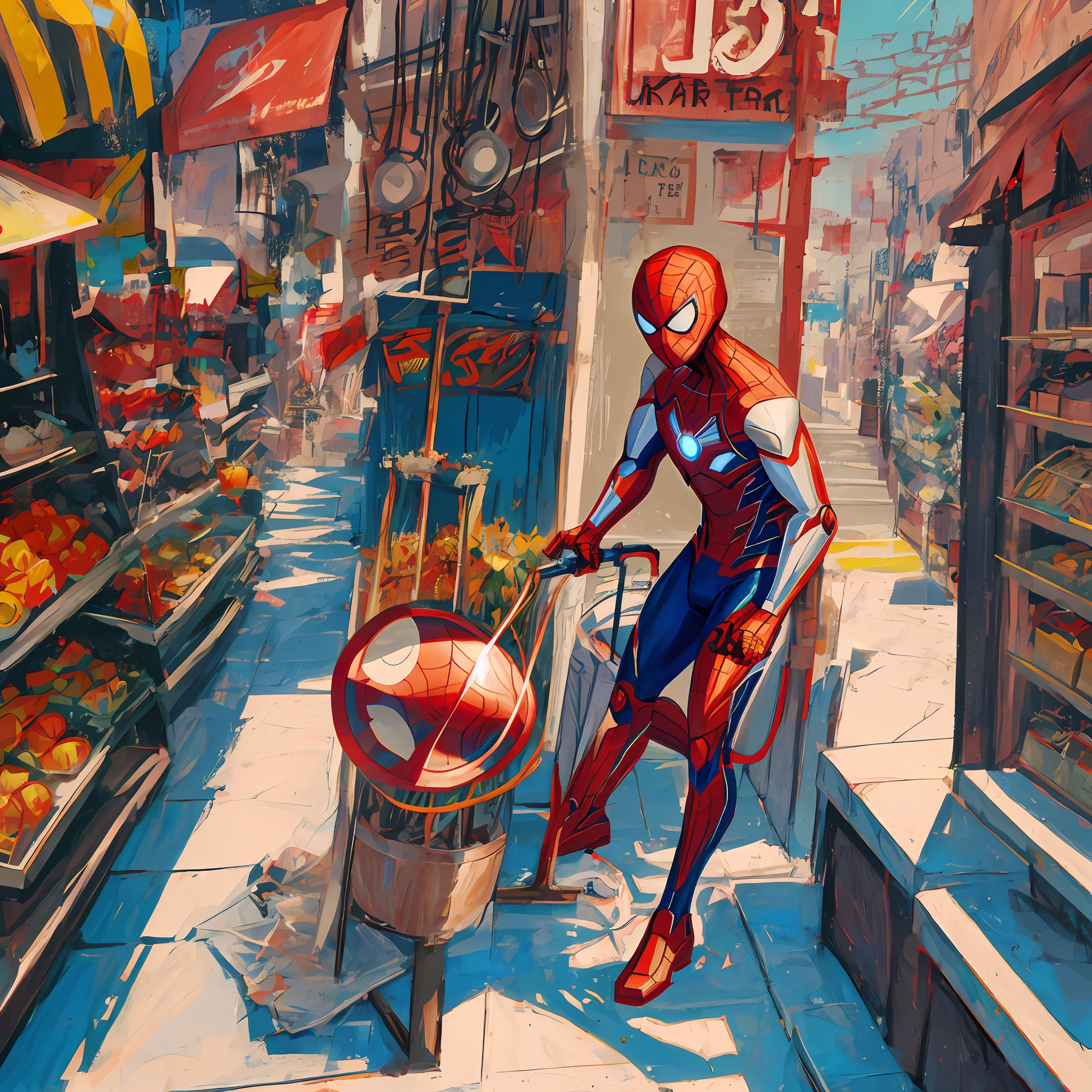 Spidey,Iron Man,handstand,cycle