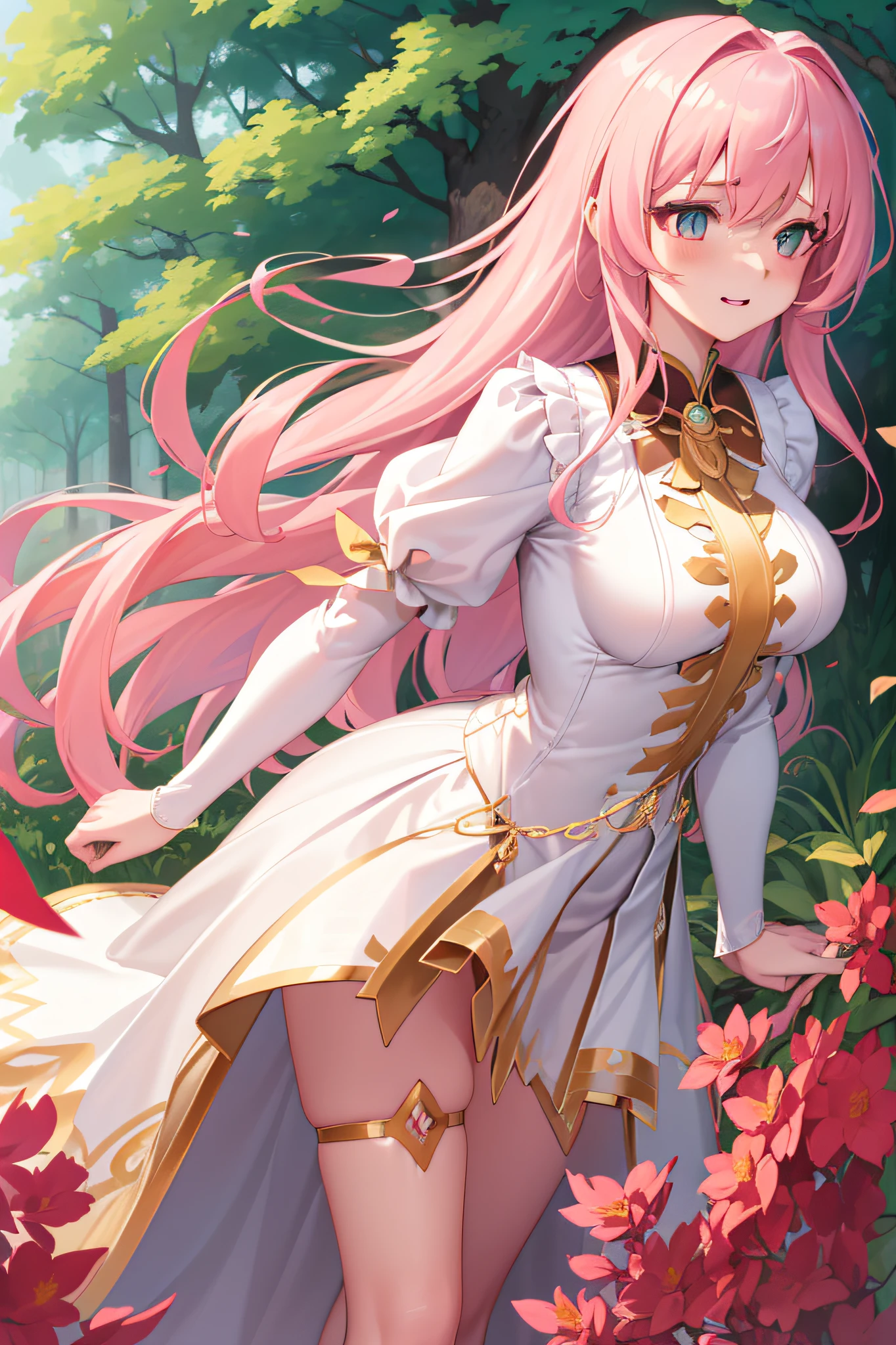1. Highest image quality,Art quality rating,Pure and delicate CG 8K wallpaper,The picture is delicate and dynamic,Slightly mysterious,Dynamic stance,(one-girl),eBlue eyes,(Colorful hair+Pink 1.3),White dance robe with tie,beautiful face,There are many water droplets,Clouds,Surrounded by twilight,The picture is wide and smooth,Ink painting texture。 2. Extremely delicate 3D CG 8K wallpaper,The graphics are excellent,Accurate rendering,Radiant hair,flowing,Forest floating screen,Jing Shen is vividly painted,The blue splash flapped violently,Brilliant,Fluttering petals fluttering,The wind whirls the leaves,Natural elements such as meadows,The theme is comfortable,The effect is cool,Present a musical visual experience。 3. Extremely delicate 3D CG 8K wallpaper,The graphics are excellent,Accurate rendering,Radiant hair,flowing,The picture floats,Deep into the forest,Enhanced chromaticity,Meticulous depiction,Outcome, The picture appears more vivid。Colored Forest,Depth of field processing,Multiple water droplets(1.2),All over the toys,petals,fluttery,Fly in the wind,nature elements,The theme is simple and free,The effect is cool,The picture is rendered as a fresh and sexy painting。