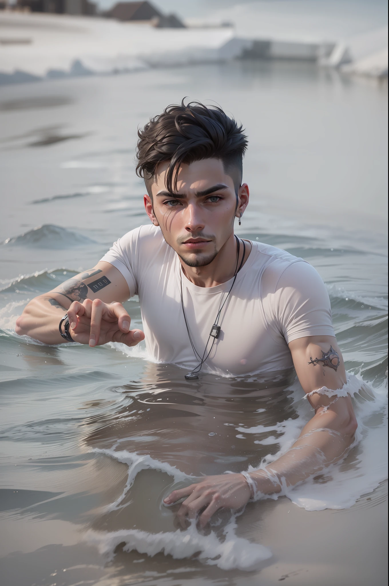 Background change cyberpunk handsome boy ultra realistic face