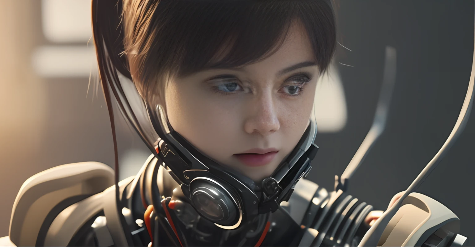 1mechanical_girl wearing intricate bioluminescent mechanical cyborg armor made out of (white beige old plastic) , ((ultra realistic details)), detailed_face, global_illumination, shadows, octane_render, 8k, ultra_sharp, metal, ornaments_detailed, cold_colors, egypician_detail, highly_intricate_details, realistic_light, trending_on_cgsociety, glowing_eyes, facing_camera, neon_details, machanical_limbs, blood_vessels_connected_to_tubes, ((lot_wires_and_cables_connecting_to_head_and_body)), killing_machine, extremely_sexy, lustful, slutty