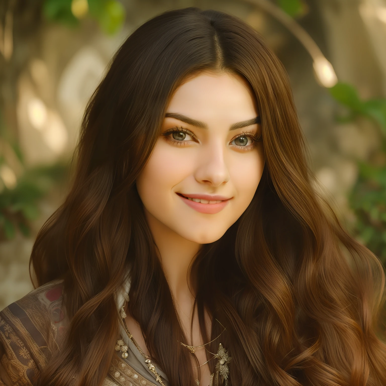 A closeup of a woman with long hair smiling for the camera, Maya Ali sorceress, very beautiful girl, beautiful beautiful, Maya Ali wind sorceress, Maya Ali Mage, Maya Ali sorceress, beautiful girl, she is about 1 6 years old, with cute - thin - face, Maya Ali, cute cute, actress, Yamy Yamy 4k