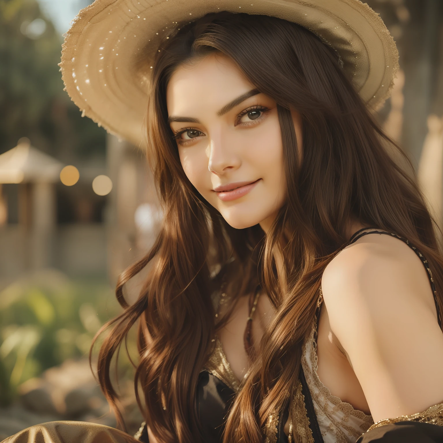 A closeup of a woman with long hair smiling for the camera, Maya Ali sorceress, very beautiful girl, beautiful beautiful, Maya Ali wind sorceress, Maya Ali Mage, Maya Ali sorceress, beautiful girl, she is about 1 6 years old, with cute - thin - face, Maya Ali, cute cute, actress, Yamy Yamy, in the 4k amusement park