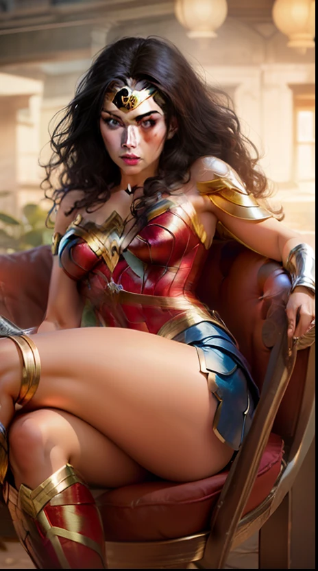 Sitting Wonder Woman --auto