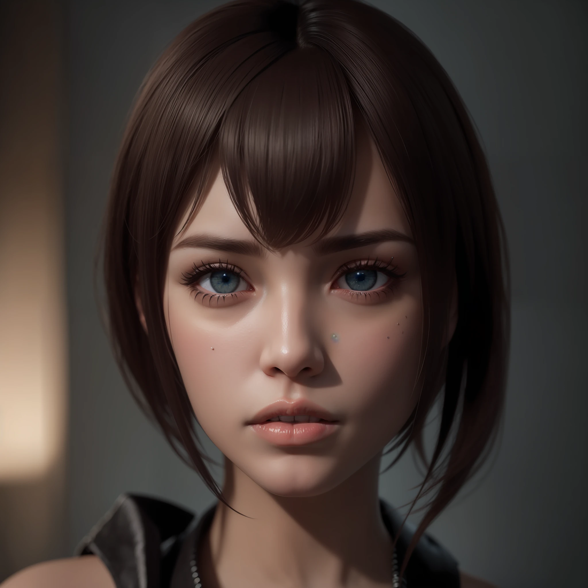 Mulher loira com olhos azuis brilhantes, 8k, unreal engine 5,