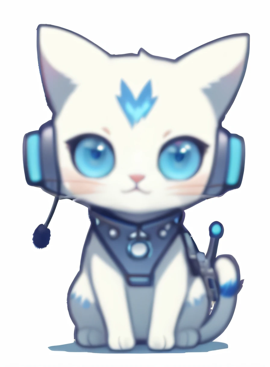 （best qualtiy：1.33），（tmasterpiece：1.42），（Realiy：1.24），（the detail：1.15），Full-HD，Cute white cat，largeeyes，pixar-style，Beautiful 3ds Max rendering，Volumetriclighting，globalillumination，Detailed surrealism，comic strip，Cute cartoon white cat with headphones --auto