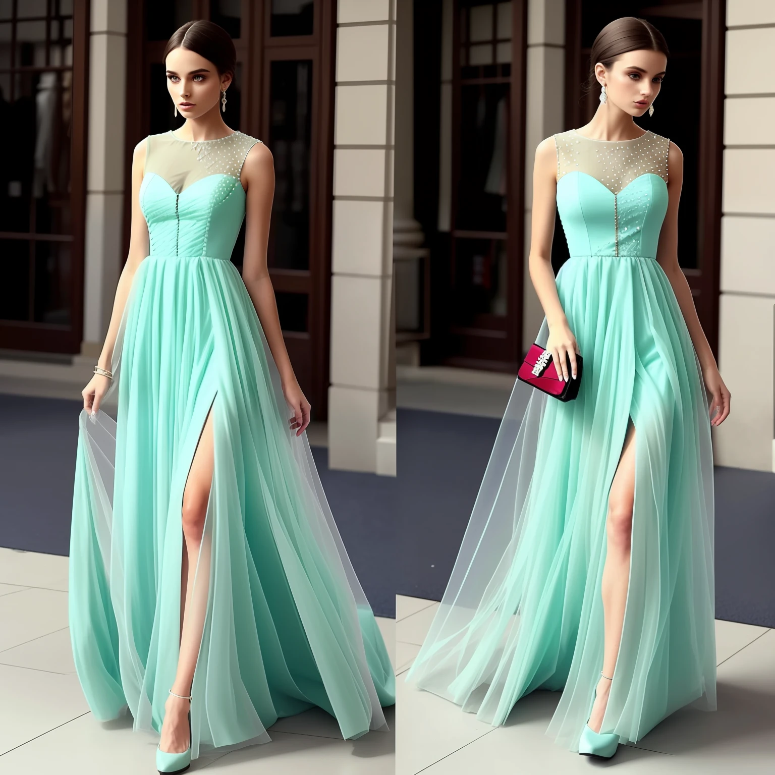 Sheer dress beauty