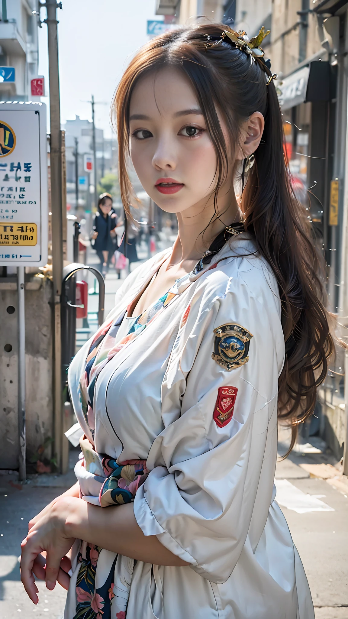Arapei Asian woman in kimono dress standing on city street, Korean girl, ulzzangs, beautiful Korean women, Beautiful young Korean woman, sakimichan, Gorgeous young Korean woman, Beautiful image, Beautiful Asian girl, Korean woman, Chinese girl, Attractive girl, Japanese model, cute beautiful, Asian girl, Beautiful girl model, Gorgeous lady, Girl