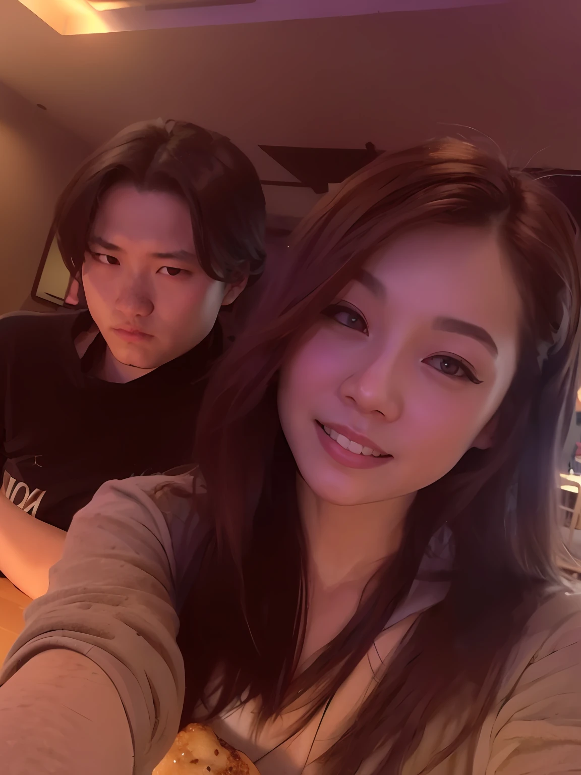 There were two women sitting at a table,holding pizza, personal profile picture, 2 , Profile image, with ivy, KDA和Sam Yang。, ayami kojima and lyde caldwell, jaeyeon nam, 2 8 years oldand Fenghua Zhong, taken in the early 2020s