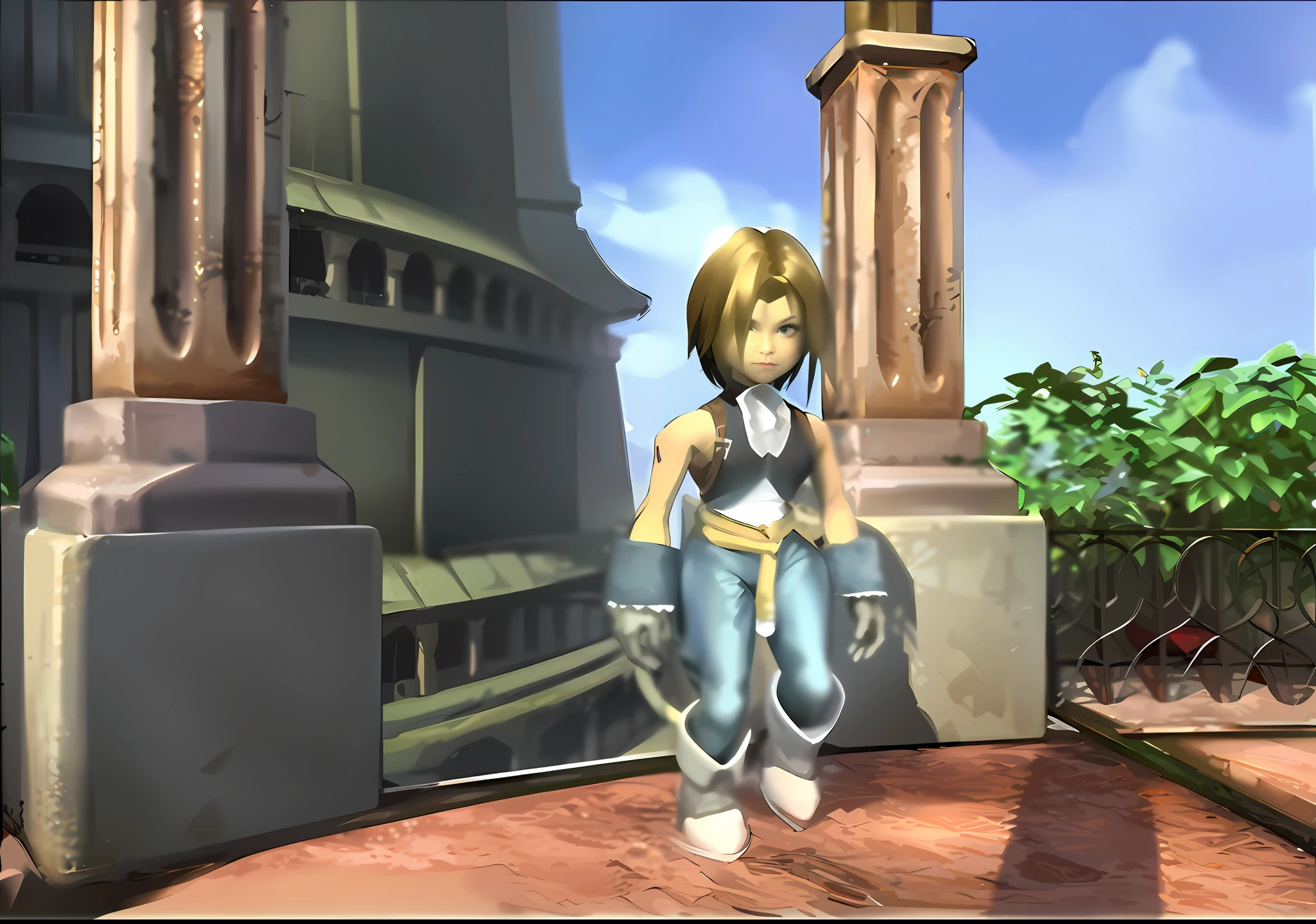 (Masterpiece : 1,8), 64k quality, final fantasy artwork concept, detailed manga eyes, detailed hair, detailed clothes, detailed body, cleaner designs, detailed face pronounced, shiny objects like jewels, see creases on clothes, more coherent clothing, more rounded eyes transparent liquid globular, more colors, more coherent clothing , correct the features of the clothes, better eyes contour, better shoulders, really colorful, coarser line, black line, finishing . (coarser line) (black line) (homogeneous rendering: 1.3)