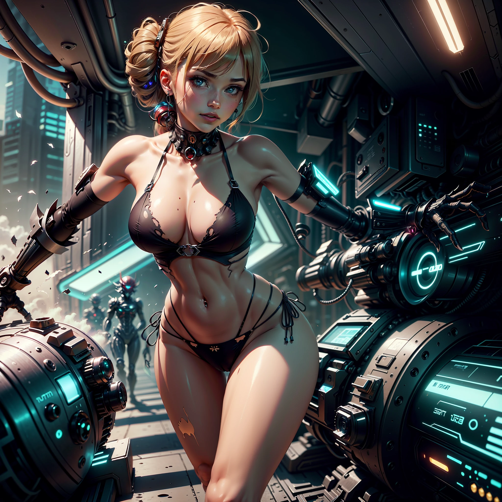fotorrealismo, Retrato bautiful, corpo todo, sexy pose, pernas abertas, virilha a mostra, pelos pubianos ruivos, Beautiful Asuka Langley Soryu in a Futuristic Torn Bikini, lingerie transparente, In a futuristic city, fotorrealismo, anime, Vampiro,((wearing the torn costume of the superheroine)),(((sem calcinha, no-bra)), virilha molhada, coxas molhadas,((the tip is protruding, the areola is protruding, the shape of the pubic area is clearly visible)), abdominais de seis pacotes: 1.4, com cabelos ruivos, vestido vermelho, olhos azuis, brilhante, Florpunk, samuraipunk, iridescente, bioluminescente, tatuagempunk, Hyper - Detalhado Vibrant Cinematic Raking Light, atordoante, Subsurface scattering, Ambient occlusion, chromatic aberration, 8k --auto