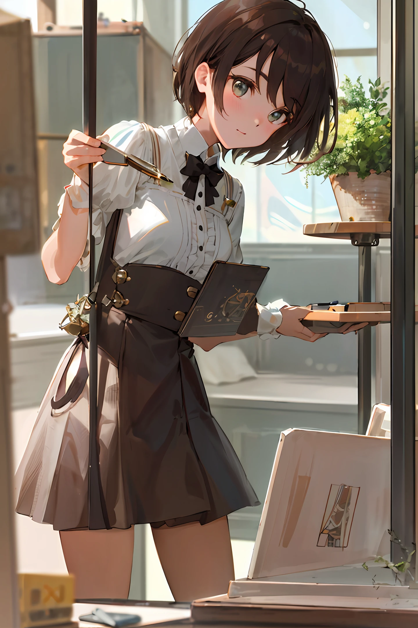Mirror flow,short skirt