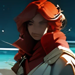 animesque,Soft and smooth red hair,Swan-like neck,Red shrine girl costume,Slender body --auto