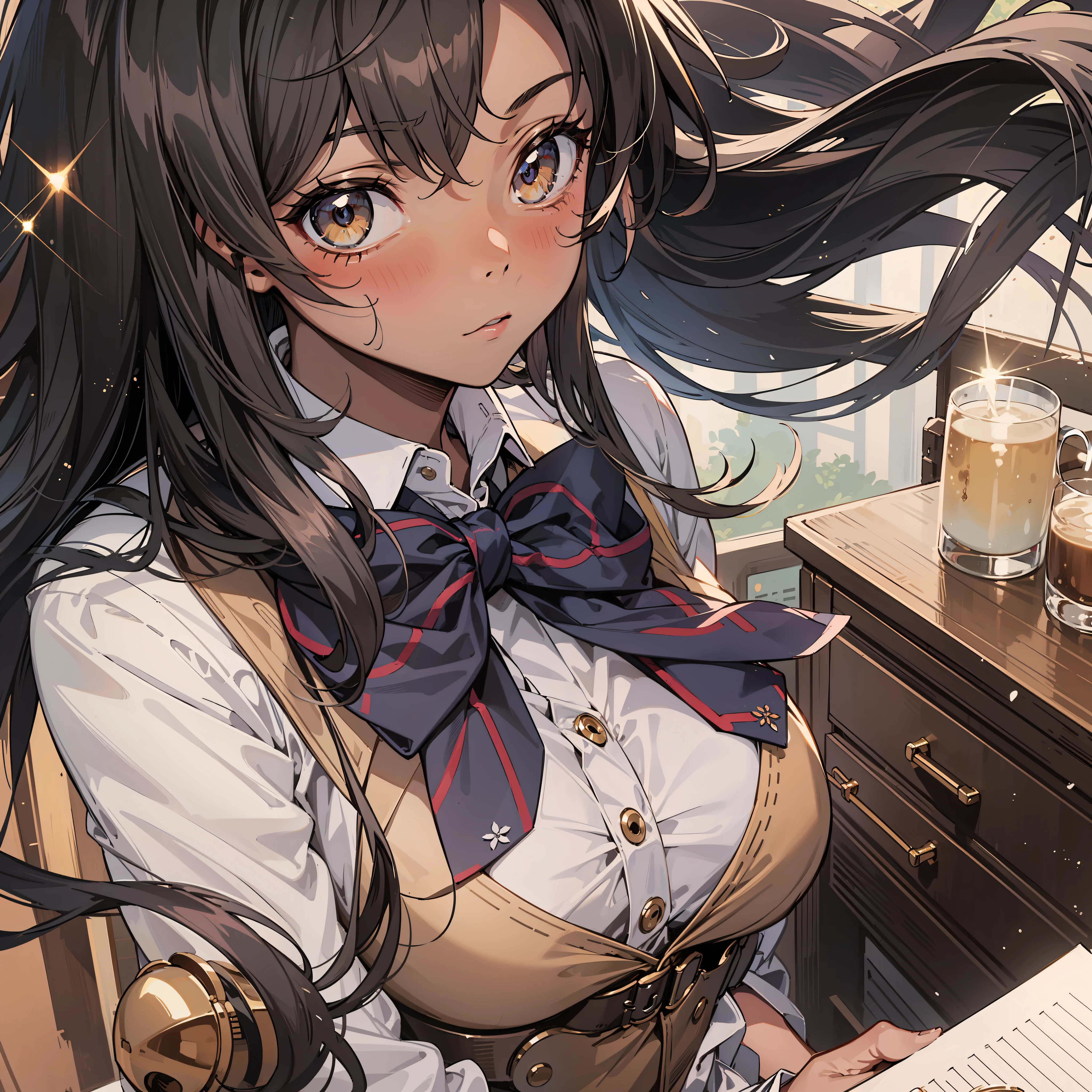 masutepiece, ultra-quality, Super Detail, Perfect drawing,darkskin、