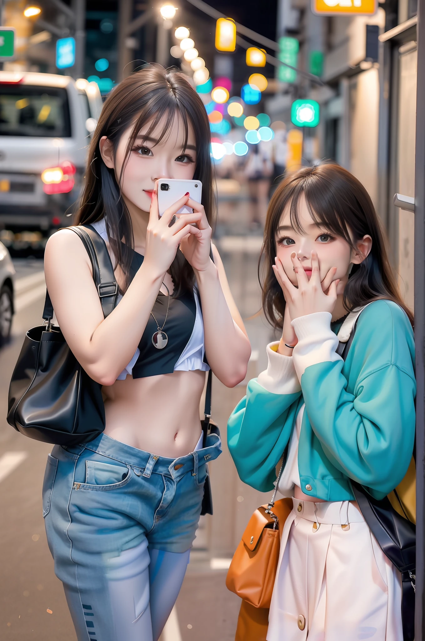 (best quality, ultra-detailed),White sleeveless,(1人),(obi々,skirt by the),(blue cloak),(Riders Jacket),(shairband,poneyTail),(White tights),(high-heels),(Black Bag),bright lighting,Fixed moment,blurred background,weddingdress,high-class sense,Marble pillars,Jet-black floor,Congratulations,refined elegance.