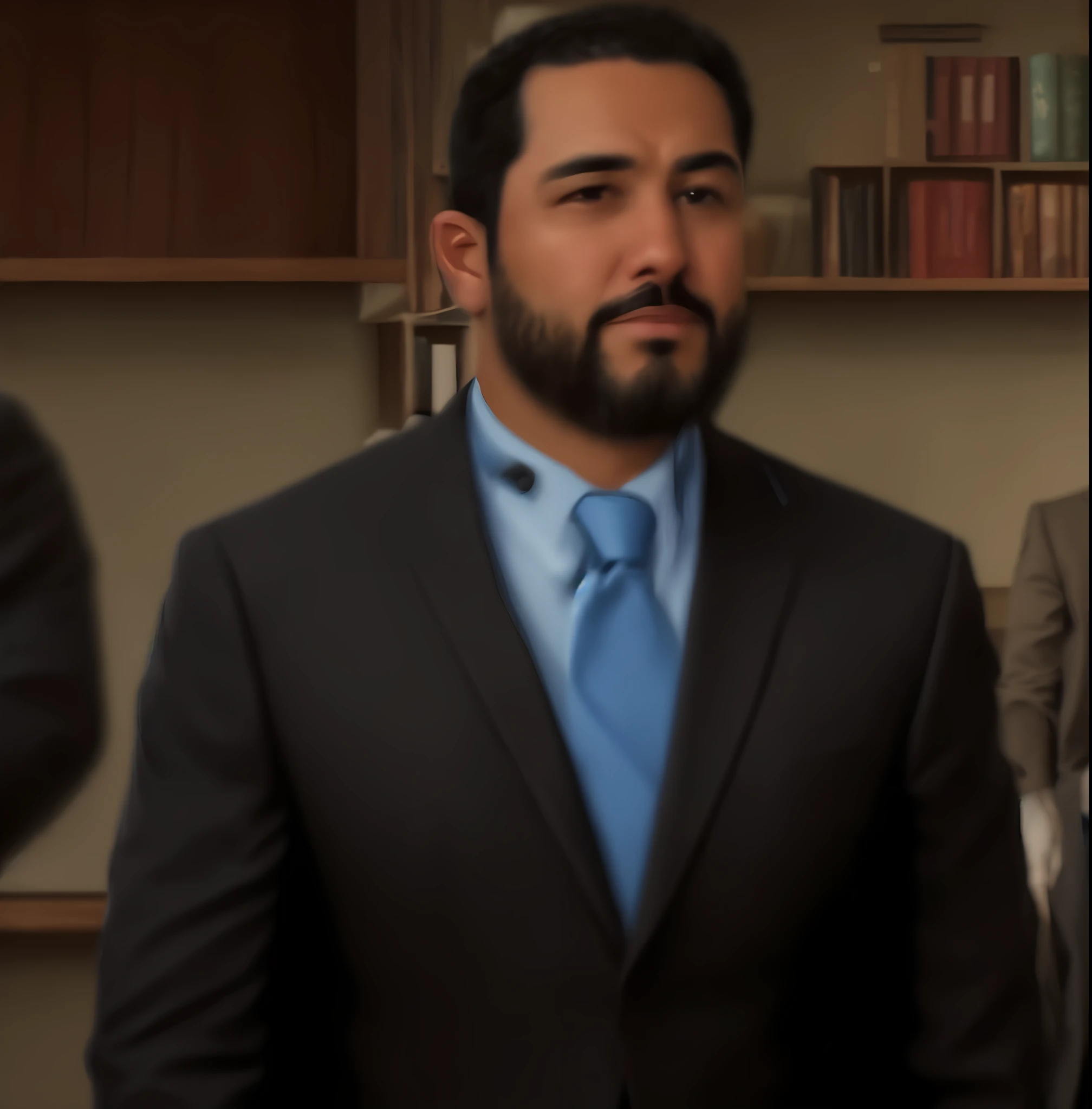 there is a man in a suit and tie standing in a room, Luis Nieves Sr., andres rios, José Moncada, taken in the early 2020s, Salustiano Garcia Cruz, juan diaz canales, victor maristane, david rios ferreira, Cristiano Orrillo, Carlos Ortega Elizalde, Mohamed Reda, Eloy Morales