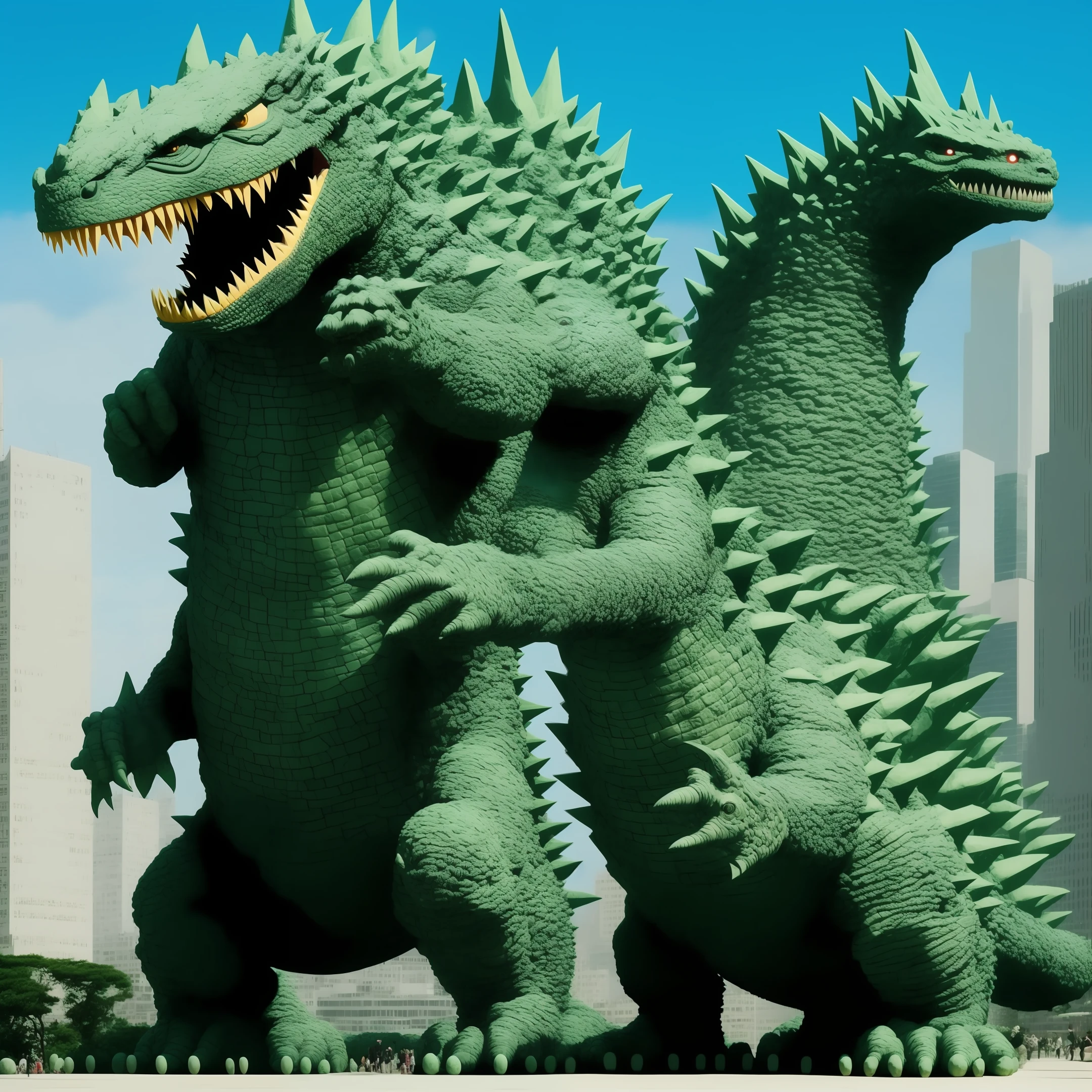 Godzilla wears Ultraman skin