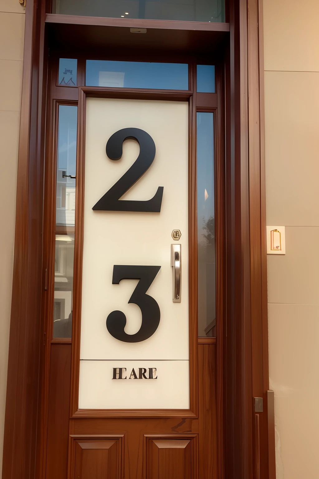 The door number of the barbershop says Xinxin hairdressing