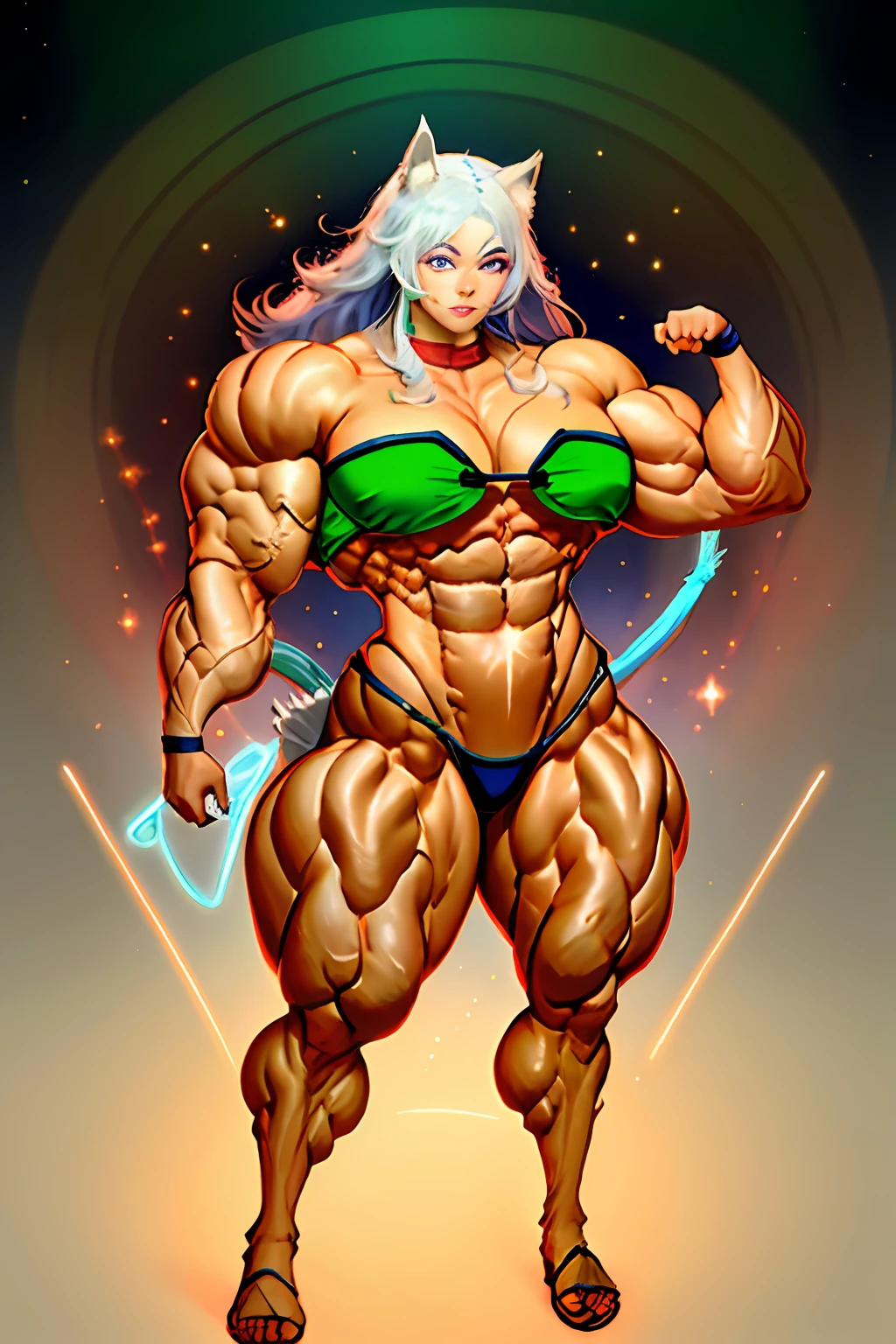 Ghislaine muscular_Cogumelo_tensei 1 giant muscle girl concentrating red magic on fist Improved physique, increased muscle mass and strength, (figura semelhante a deusa:1.2), well-defined muscles throughout the body, (peito amplo, toned legs and rounded buttocks:1.1), radiant and empowering presence, confidence exuding from his expression, (Traje revelador:1.2), mal cobrindo sua forma, Displaying your sculpted physique, Aura hipnotizante, brilho divino, (cativantes olhos verdes:1.2), flowing hair, adornos reais, Mythical setting, ethereal clouds, Sacred symbols, atmosfera celestial, captivating lighting, energia intensa, punho fechado socando, powerfull Ghislaine