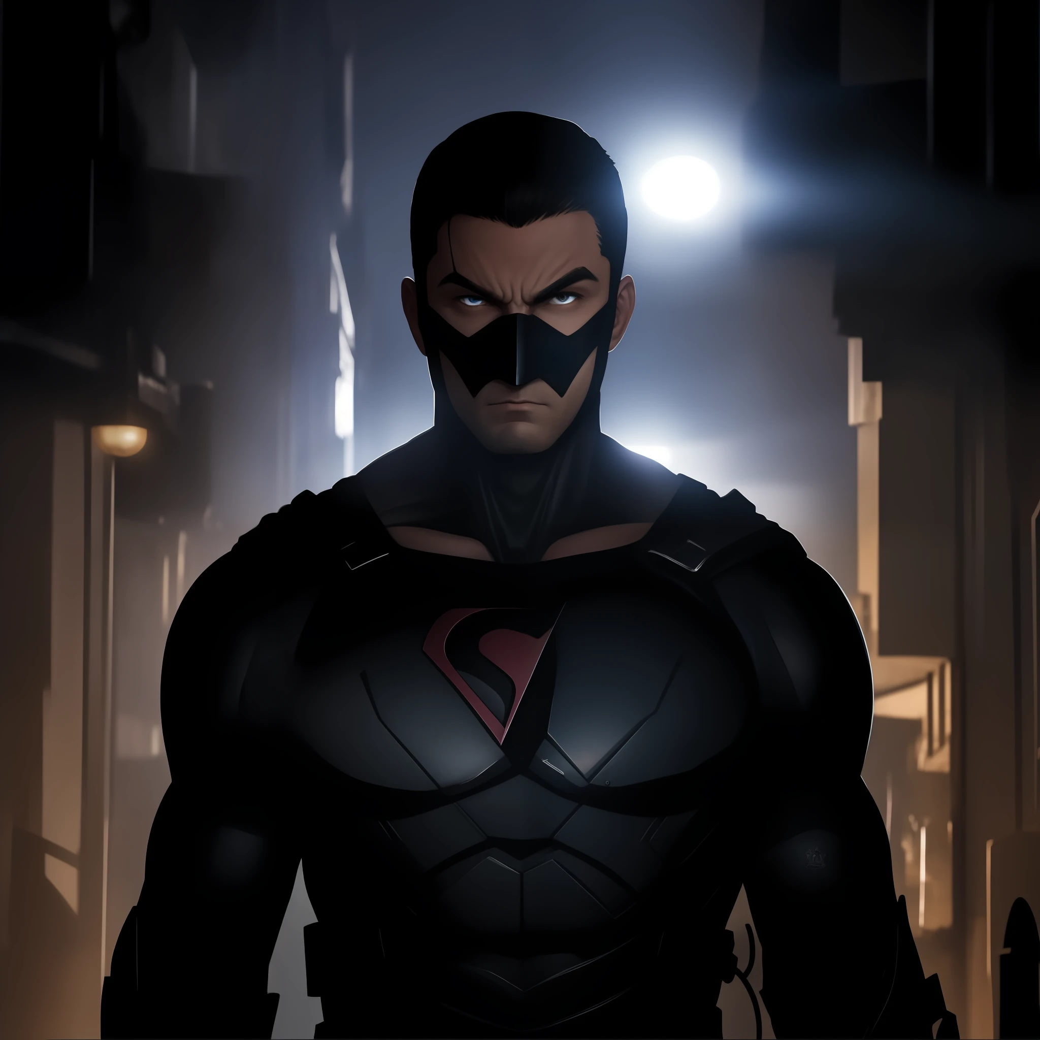 injustice,sofrimento,vigilante,Sombras,protetor,indefeso,Justice,darkeness,Physical and mental training, Habilidades,inteligence,forza,agilidade,Capacidades humanas,Moral compass,Inocente,cidade,mask that hides the mouth and a mask that looks like a night wing, Young appearance of 