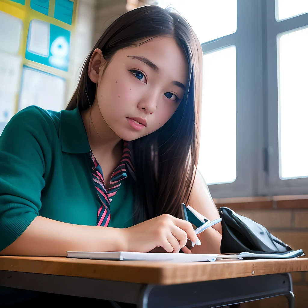 female high-school student