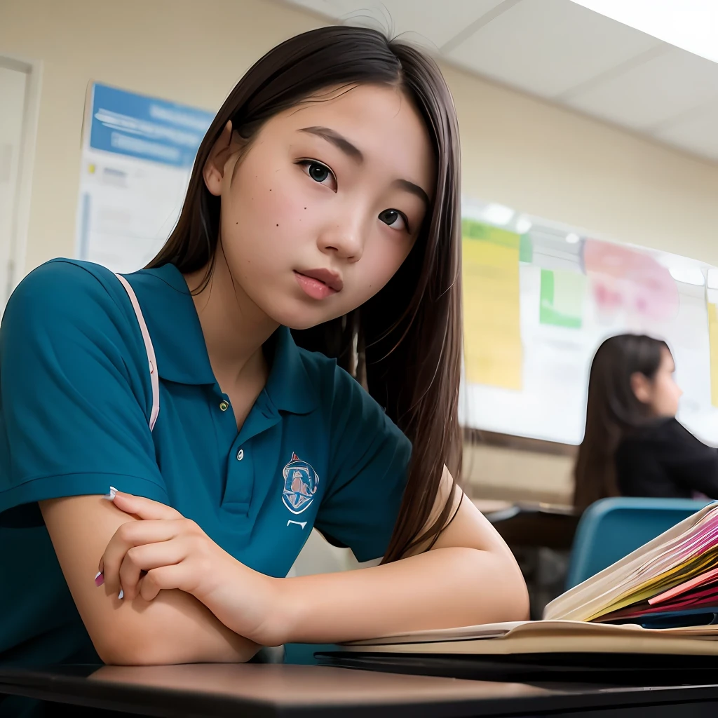 Young female high school student