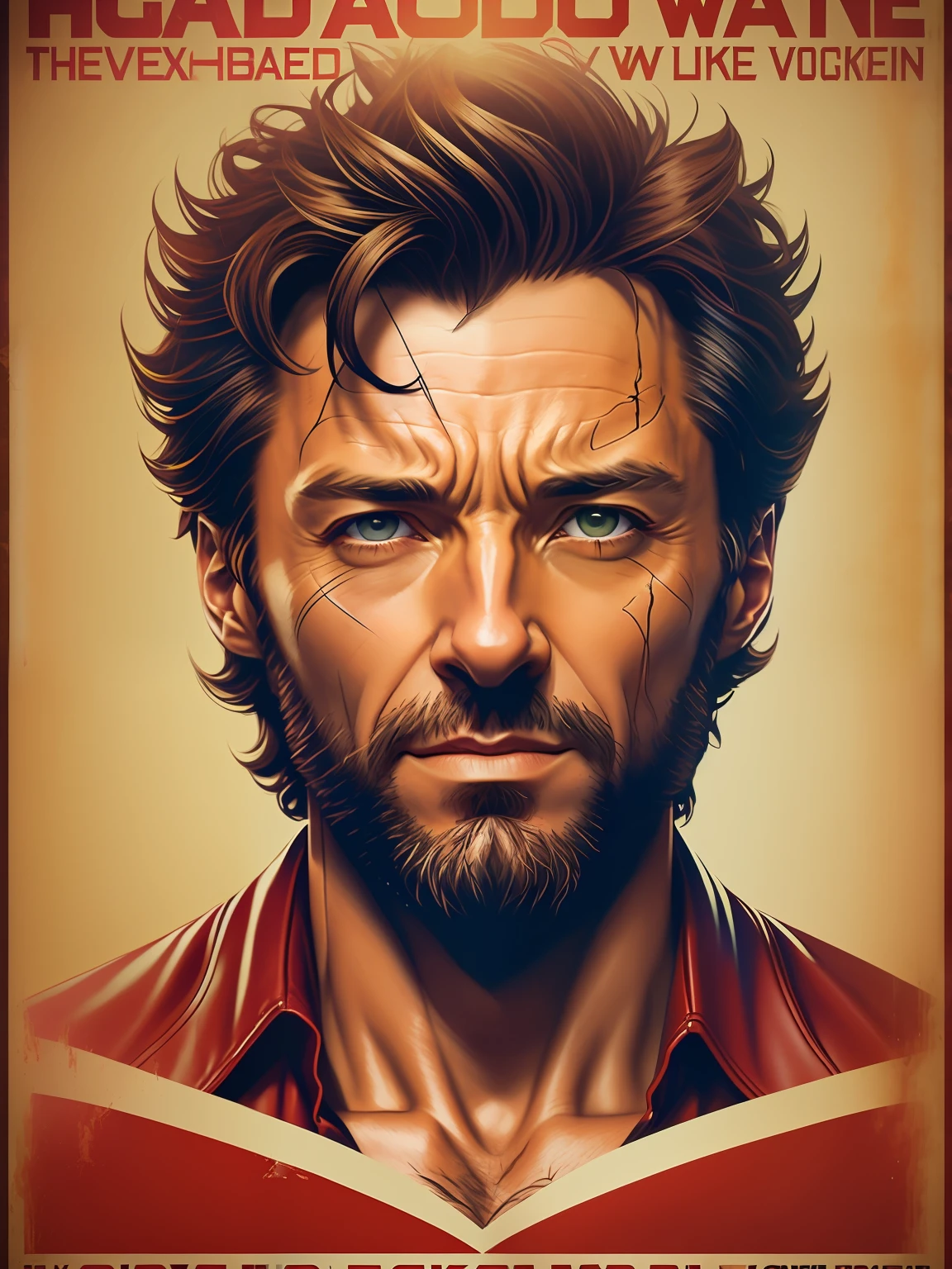 Hugh Jackman as wolverine, vhs effect, (poster:1.6), poster on wall, nostalgia, movie poster, portrait, close up
(skin texture), intricately detailed, fine details, hyperdetailed, raytracing, subsurface tering, diffused soft lighting, shallow depth of field, by (Oliver Wetter)
