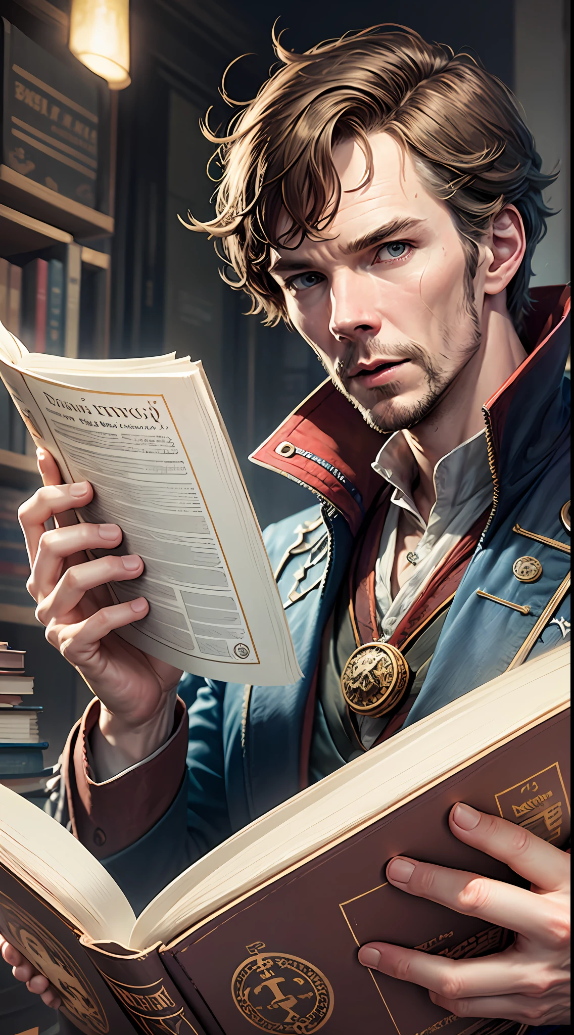Benedict Cumberbatch doctor strange reading book