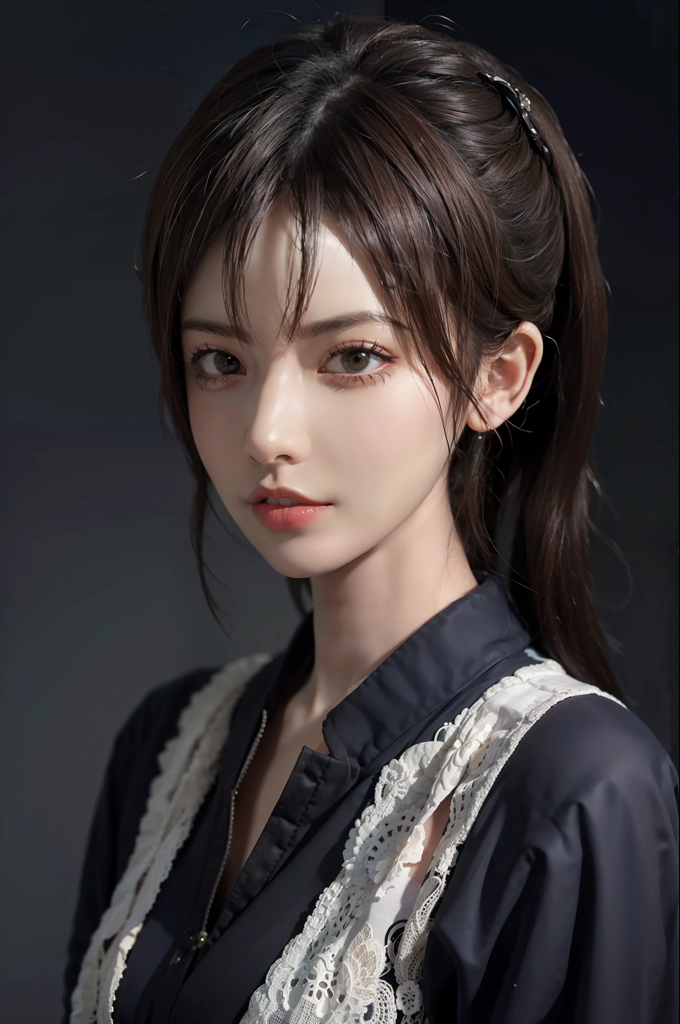tmasterpiece,Best quality,Portrait of 1girl,(围巾:1.8)