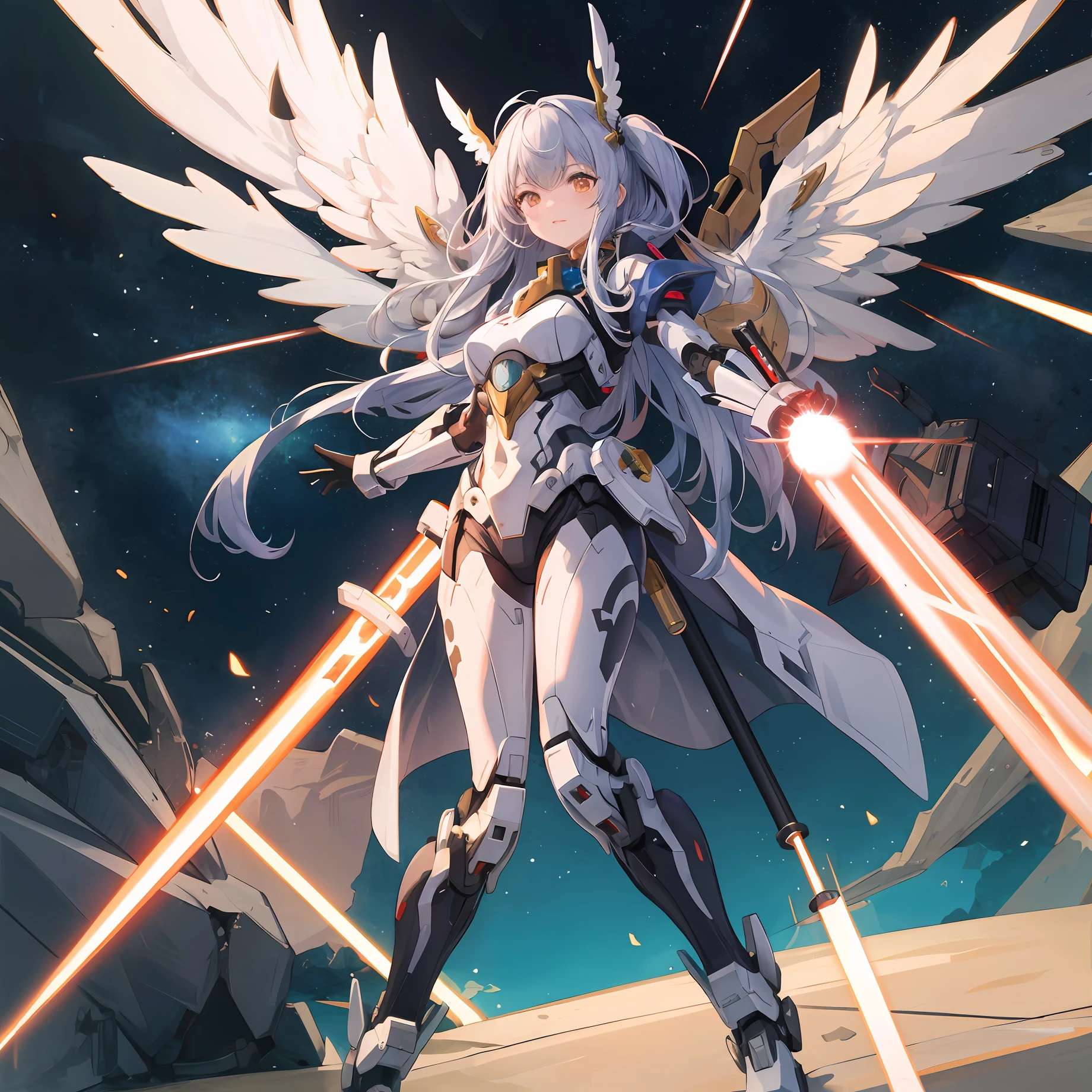 mechs,shoun,PremiumQuality,high qulity,Armageddon,lightsabers,Light wings,immensity