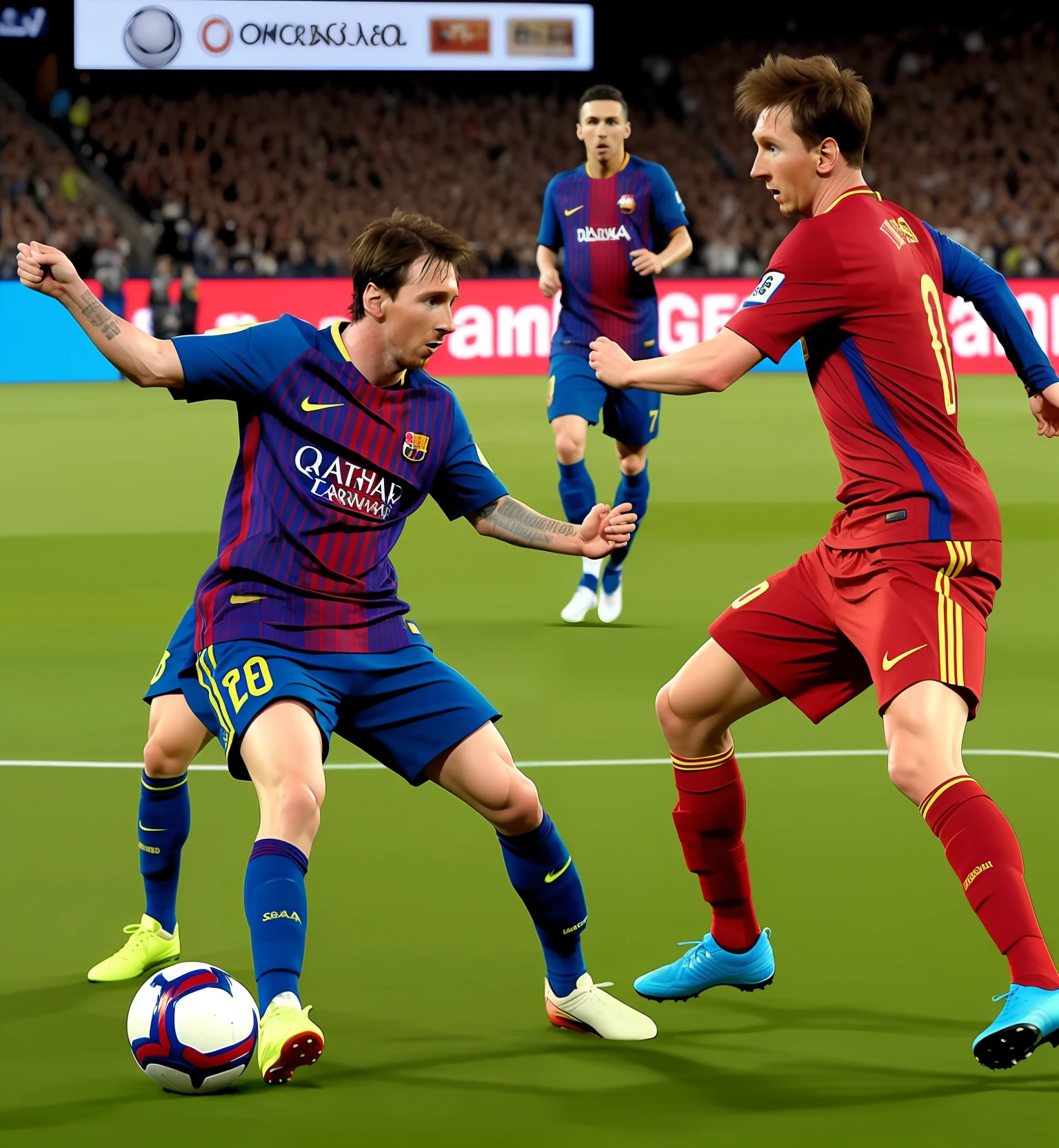 Messi and Conan play