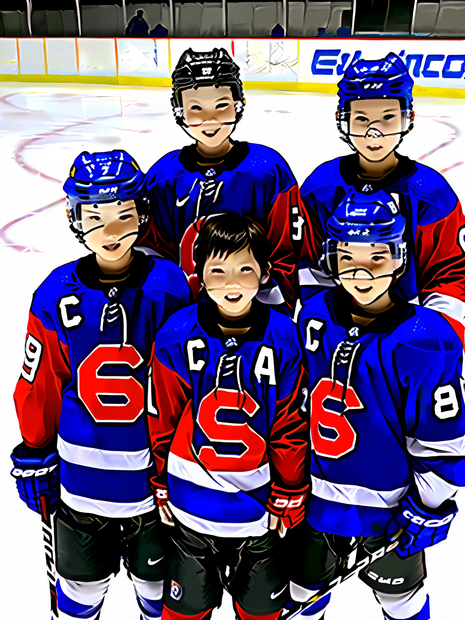 Boy ice hockey 8 years old