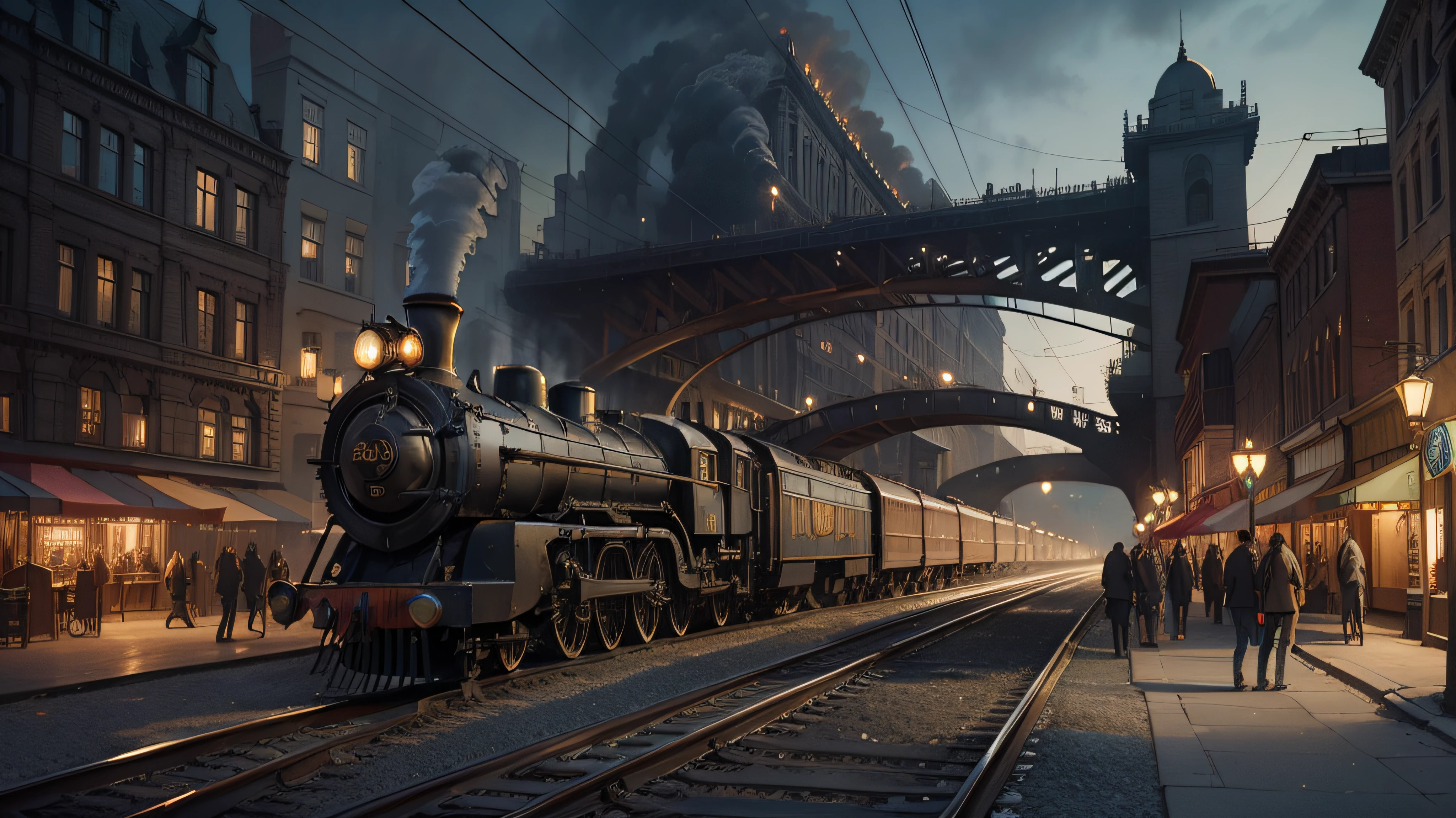 Muskete-punk AI,freeway,Trains Ultra high resolution