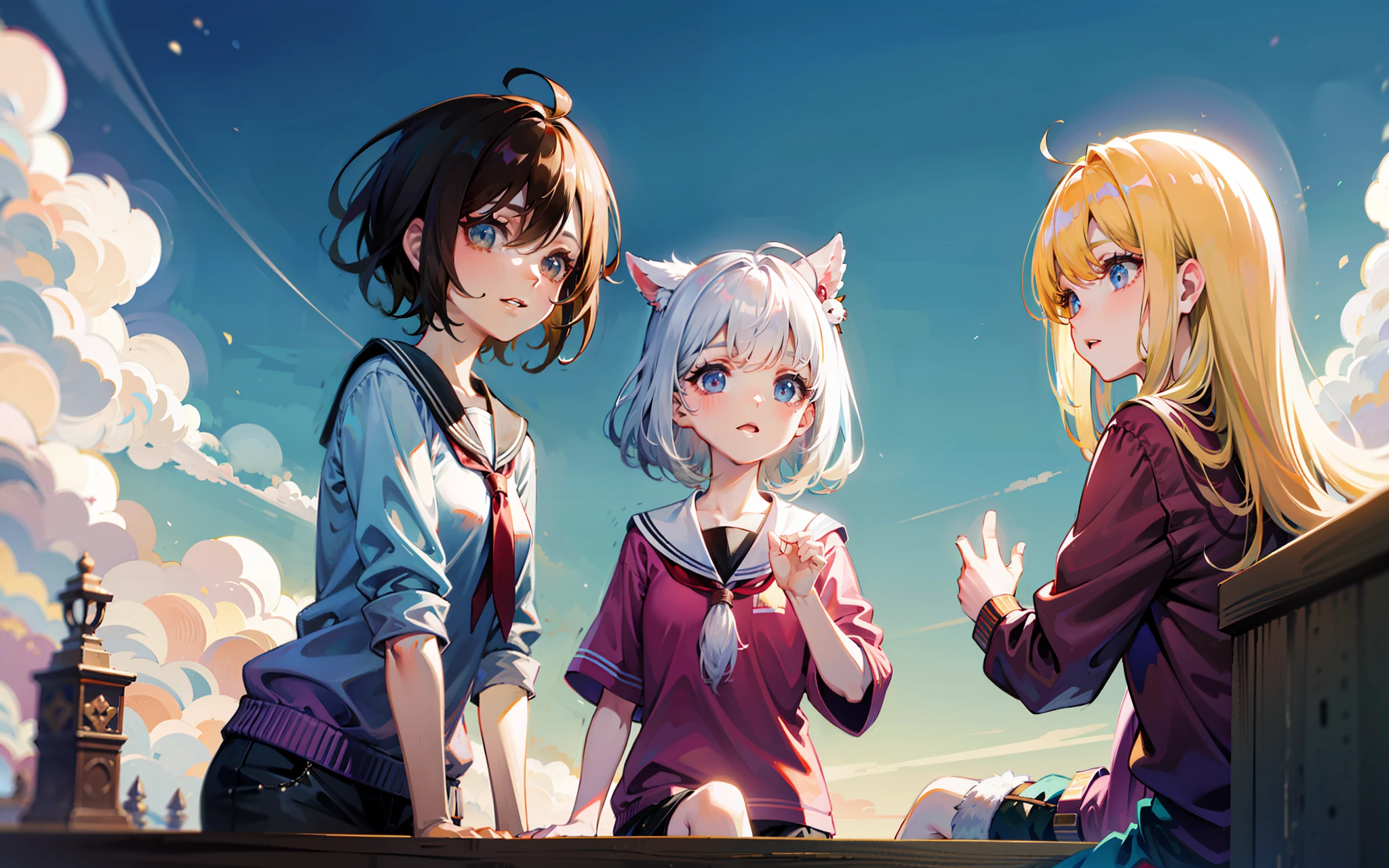 Tano,Looking Up The Sky,Kizi,Beth,whaite hair