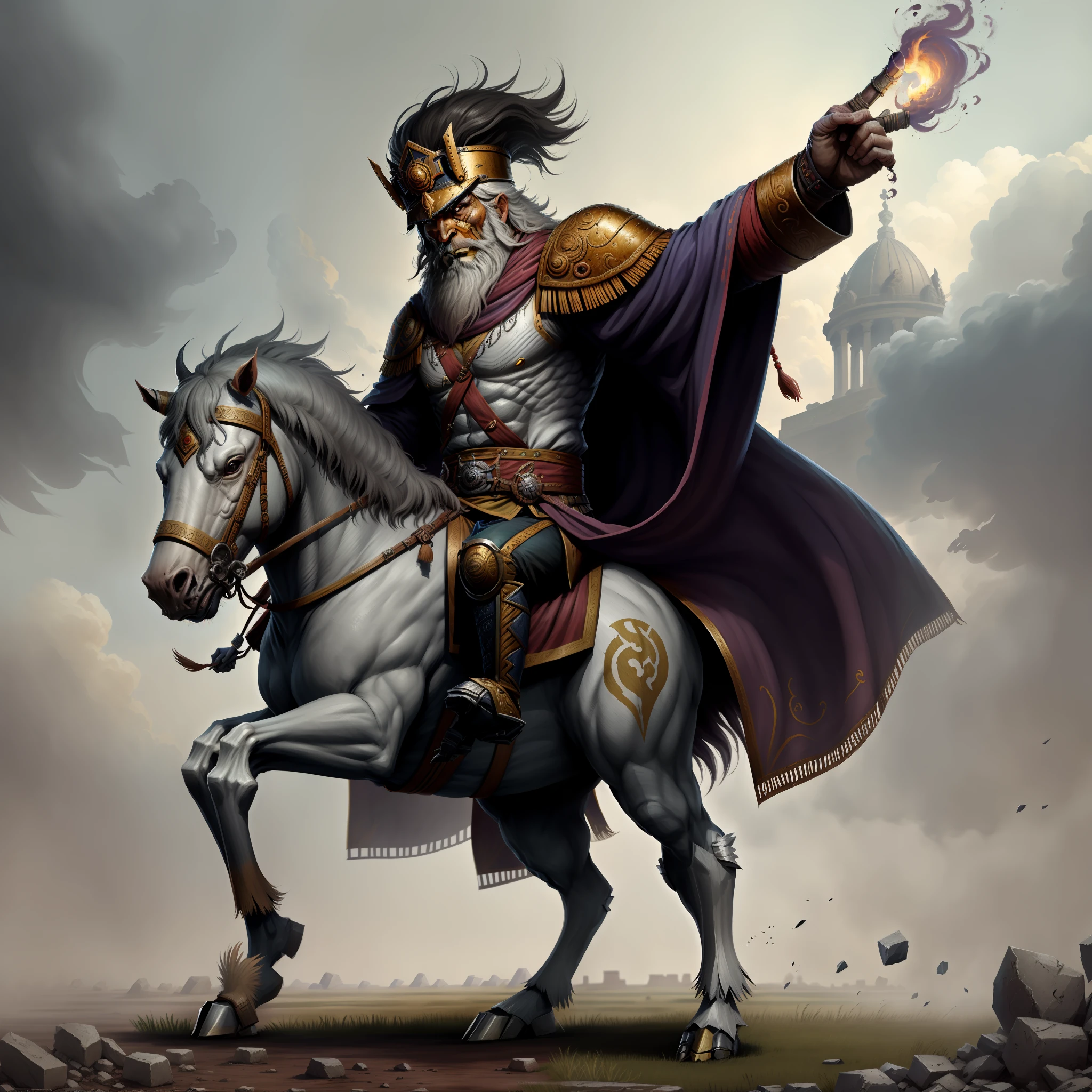 Ancient Great General,Marching to fight,Mighty,murderous,Sense of oppression