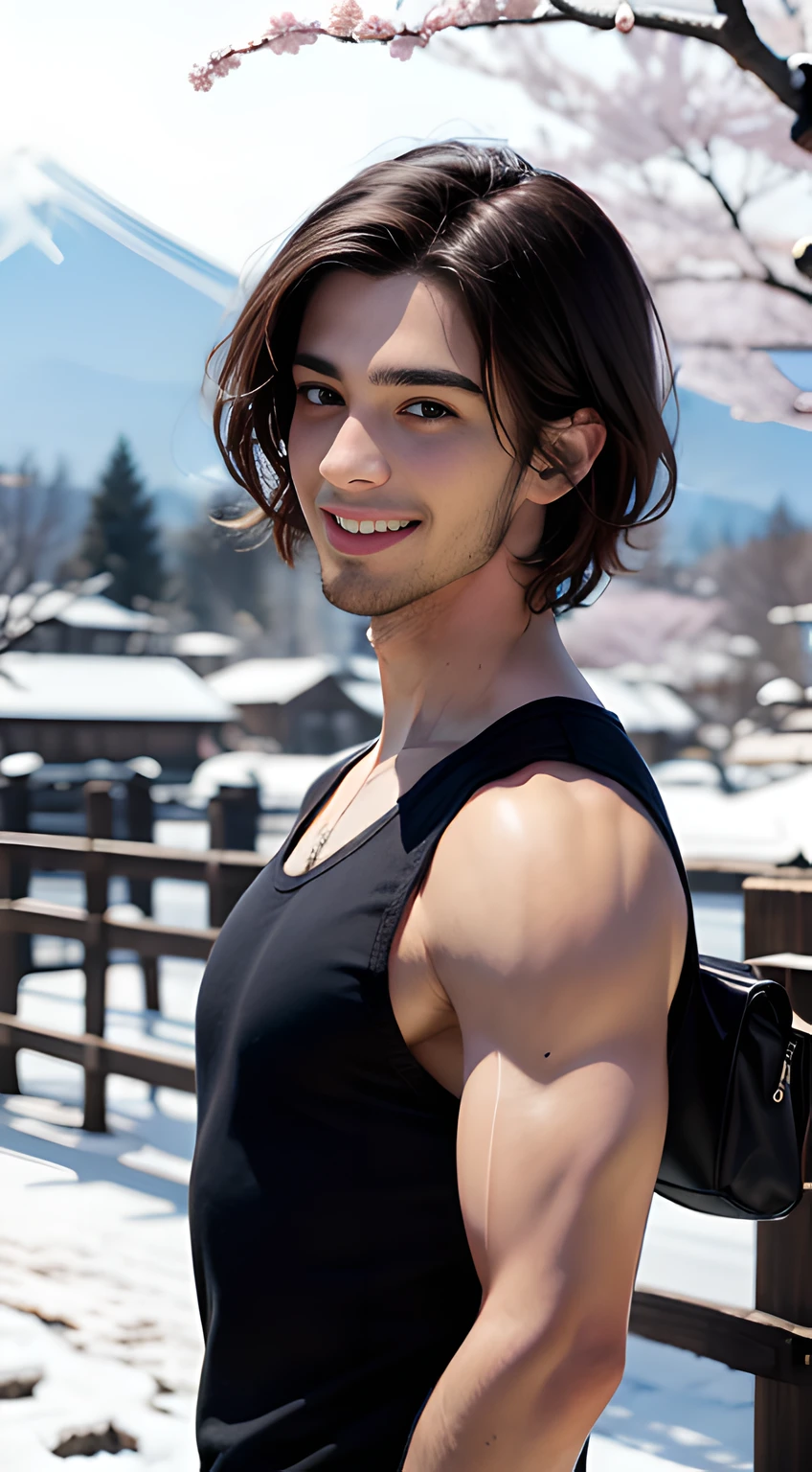 handsome young man in his 30's, Chris Redfiled, mischievous smile,