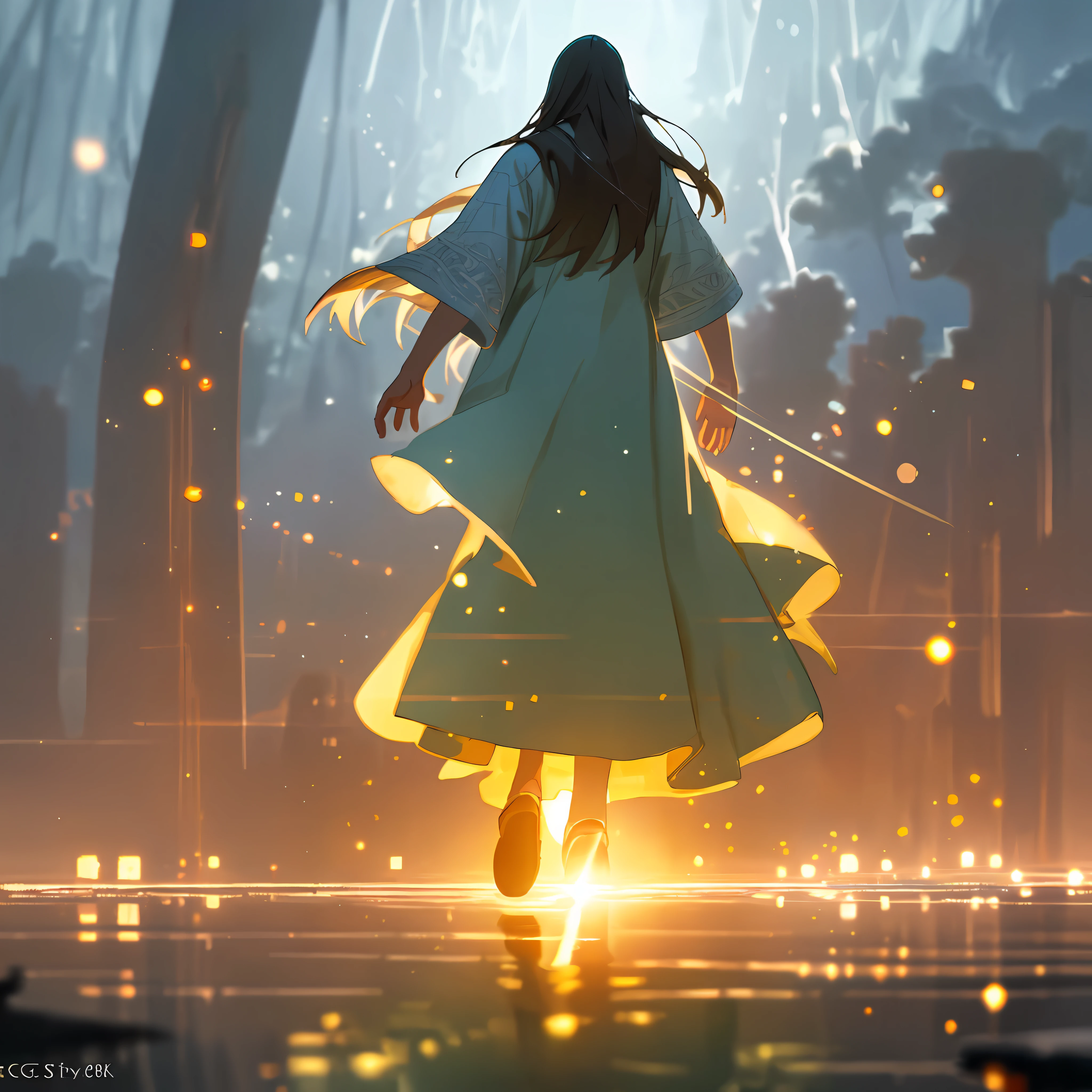 jesus walking on water in a storm, masterpiece, best quality, high quality, extremely detailed CG unit 8k wallpaper, award winning photography, Bokeh, Depth of Field, HDR, bloom, Chromatic aberration, photorealistic, extremely detailed, trending on artstation, trending on CGsociety, intricate, high detail, dramatic, mid-journey art, volumetric lighting