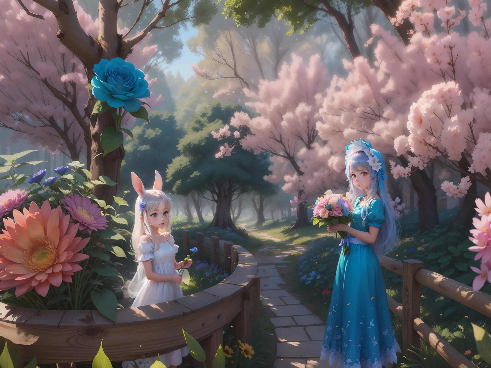 Flowers in hand,Issuing