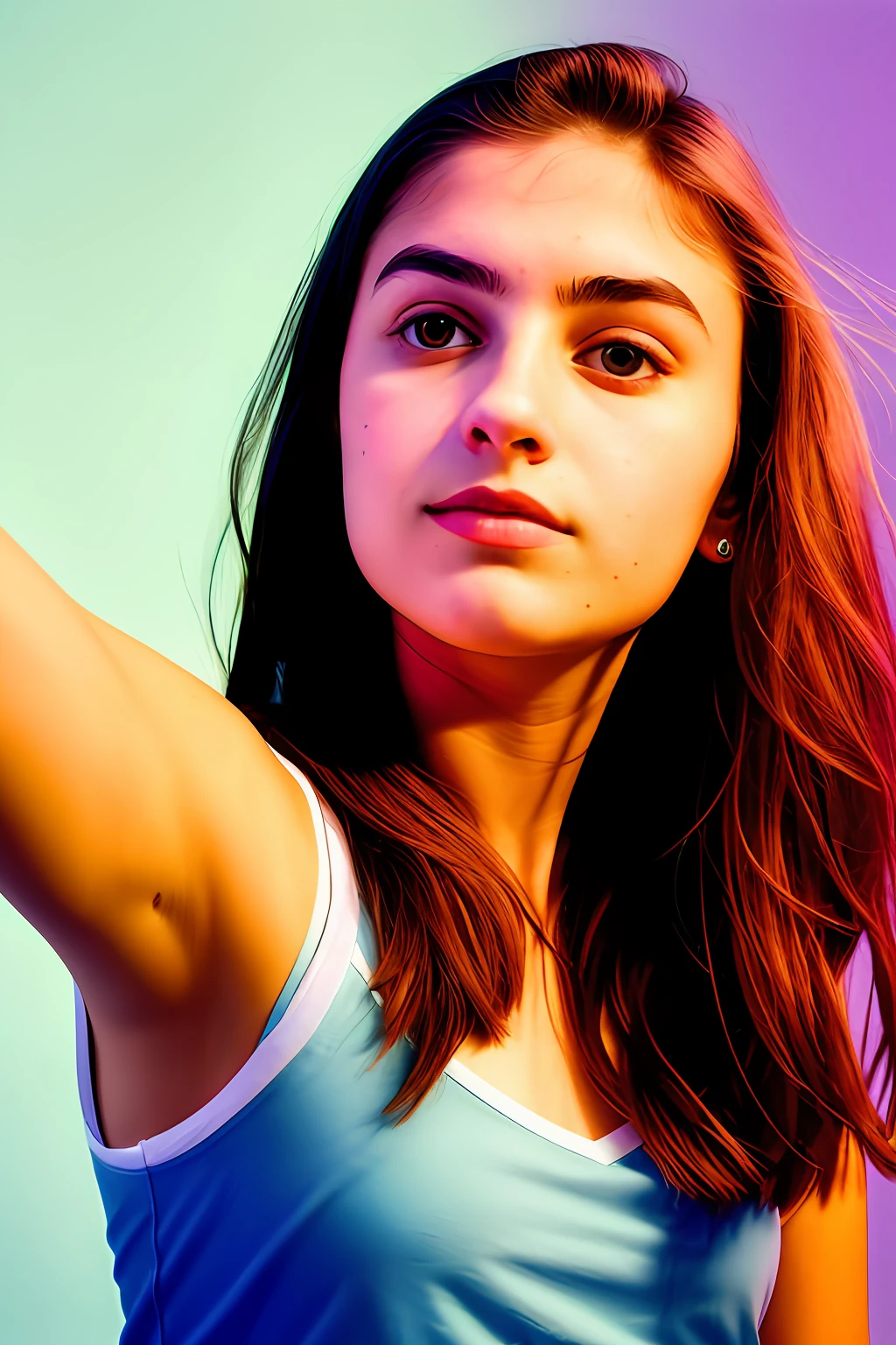 photorealestic，teens girl，self-shot