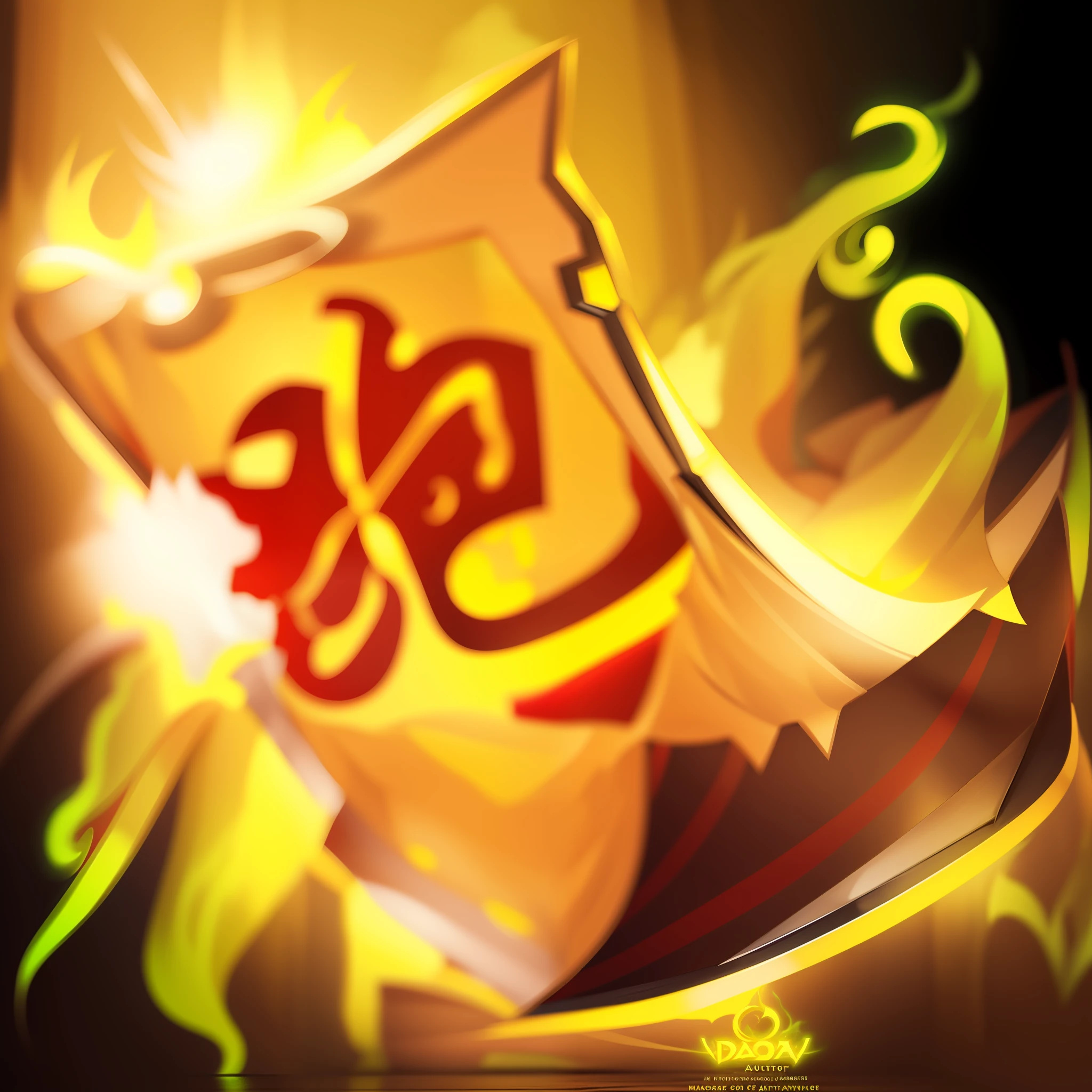 There is a yellow bag，It has a red and white logo on it, artifact dota2, ability image, character icon, heise jinyao, world of warcraft spell icon, glowing green soul blade, magic spell icon, dota character, dota, Avatar image, hero from dota 2, bian lian, herb, onmyoji, dota 2 hero, style of ghost blade --auto